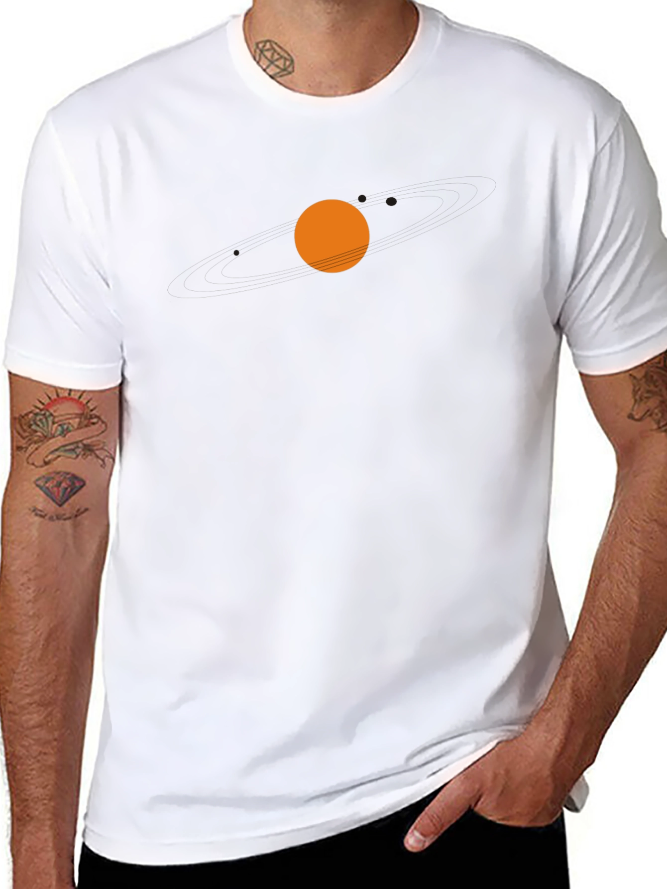 Minimalist Sunset Graphic Black T-Shirt