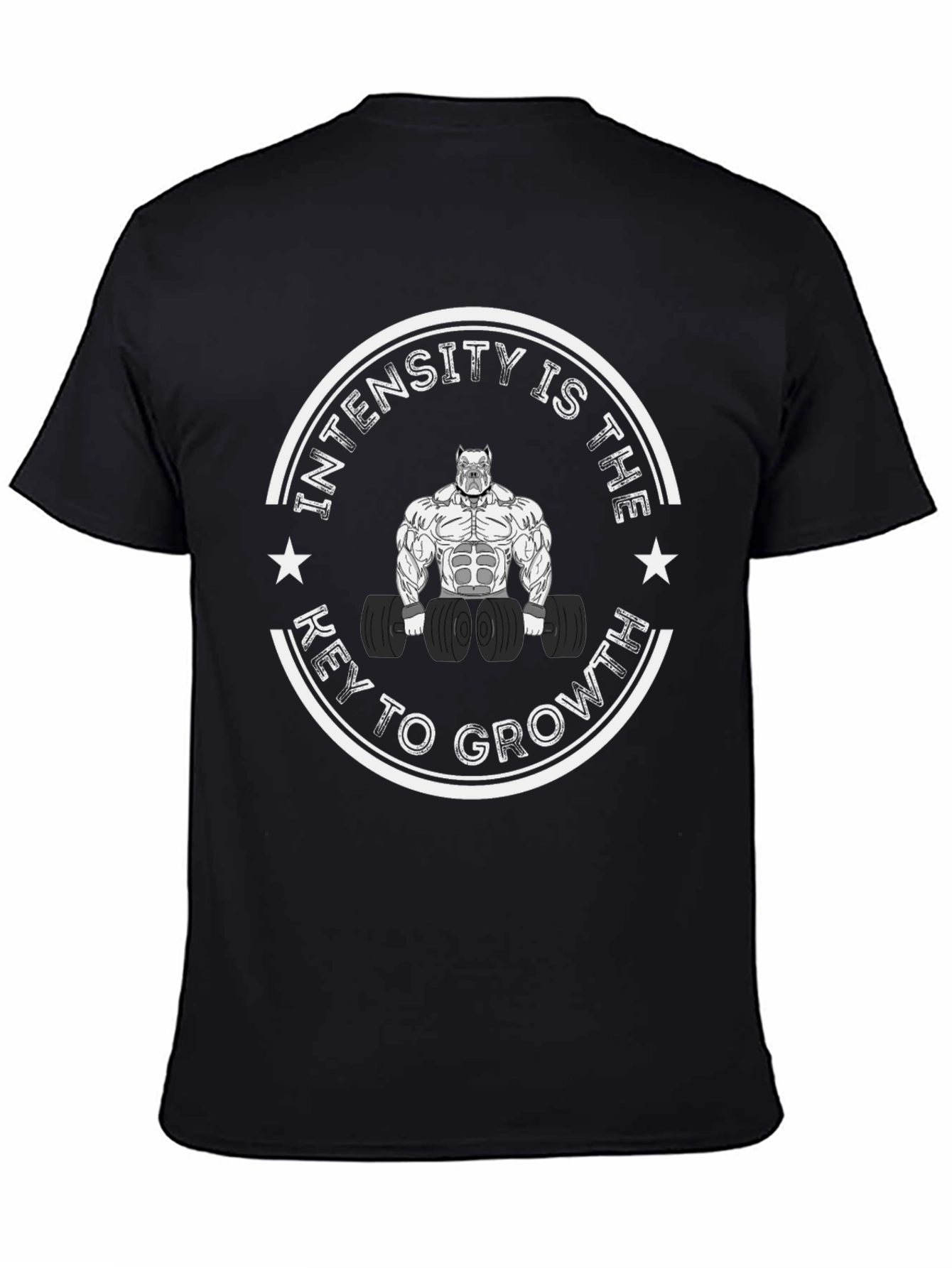 Intensity is Key to Growth Black Graphic Tee