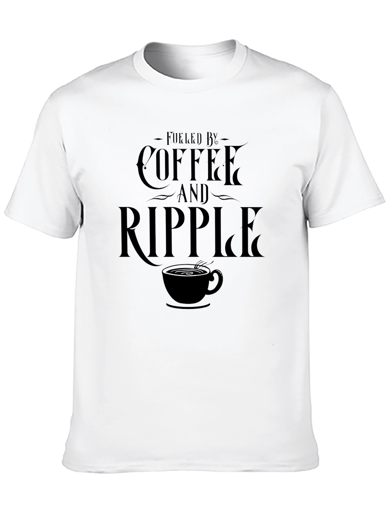 Fueled by Coffee and Ripple Graphic T-Shirt