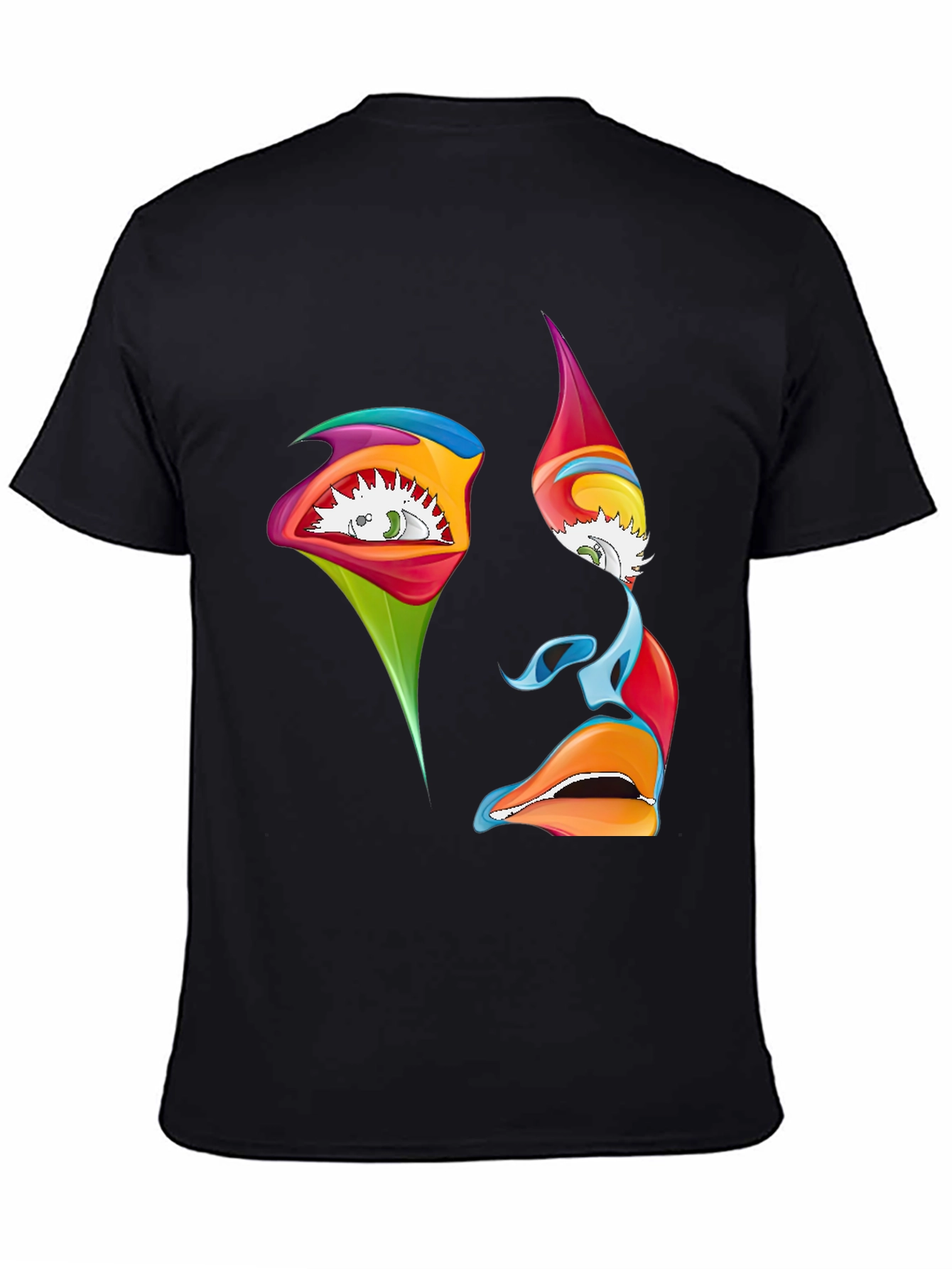 Abstract Face Graphic T-Shirt - Artistic Expression