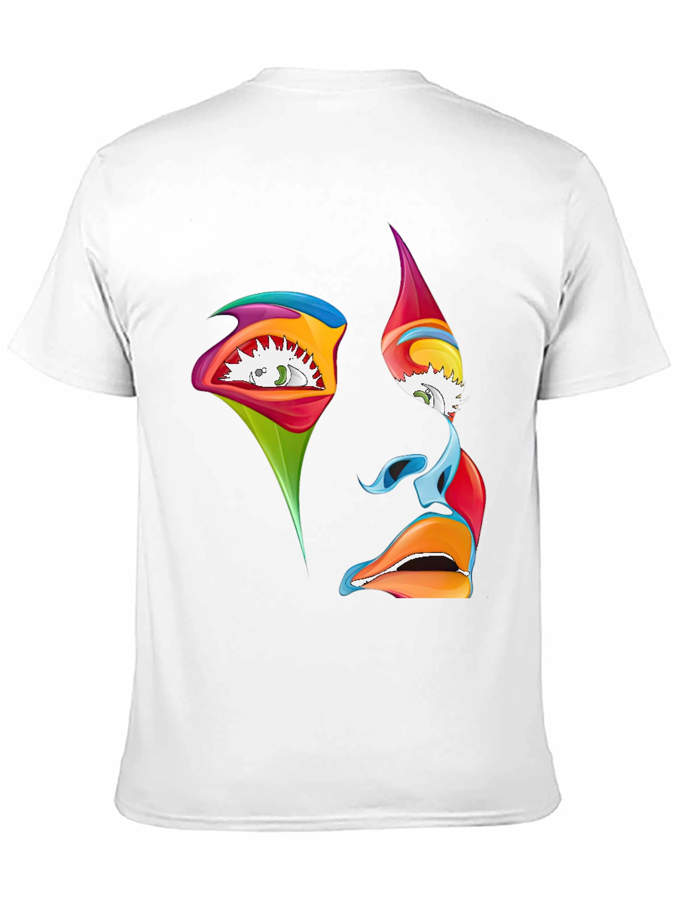 Abstract Face Graphic T-Shirt - Artistic Expression