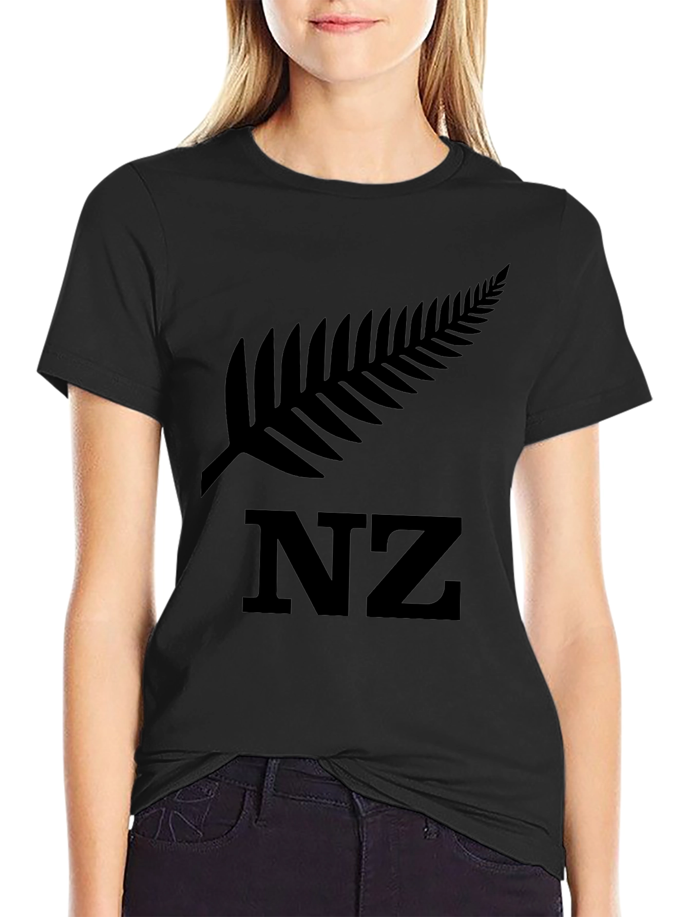 Black NZ Fern T-Shirt - New Zealand Pride