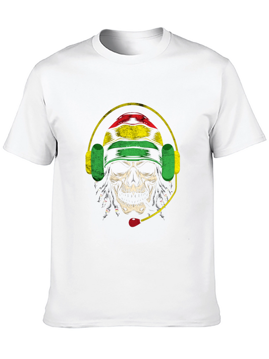 Skull Rastafarian Headset T-Shirt