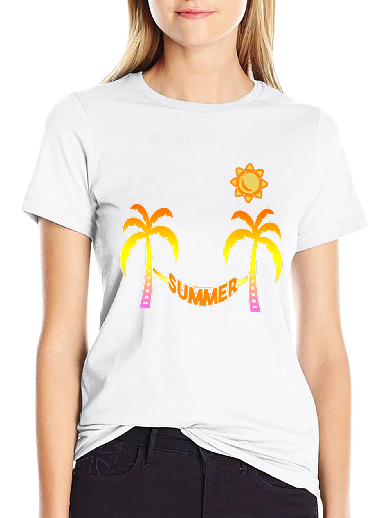 Summer Beach Palm Tree Graphic Tee