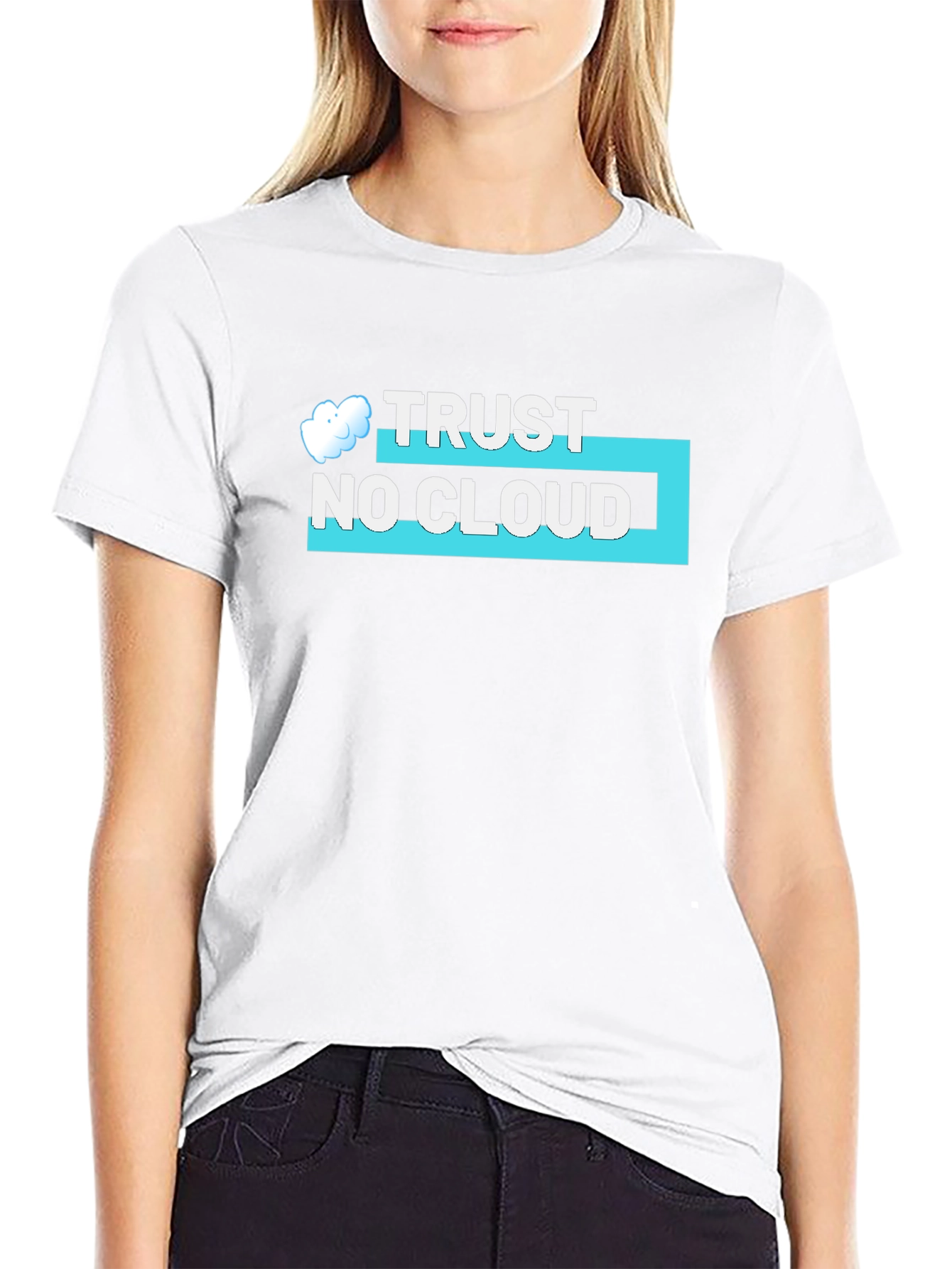 Trust No Cloud Black Graphic Tee