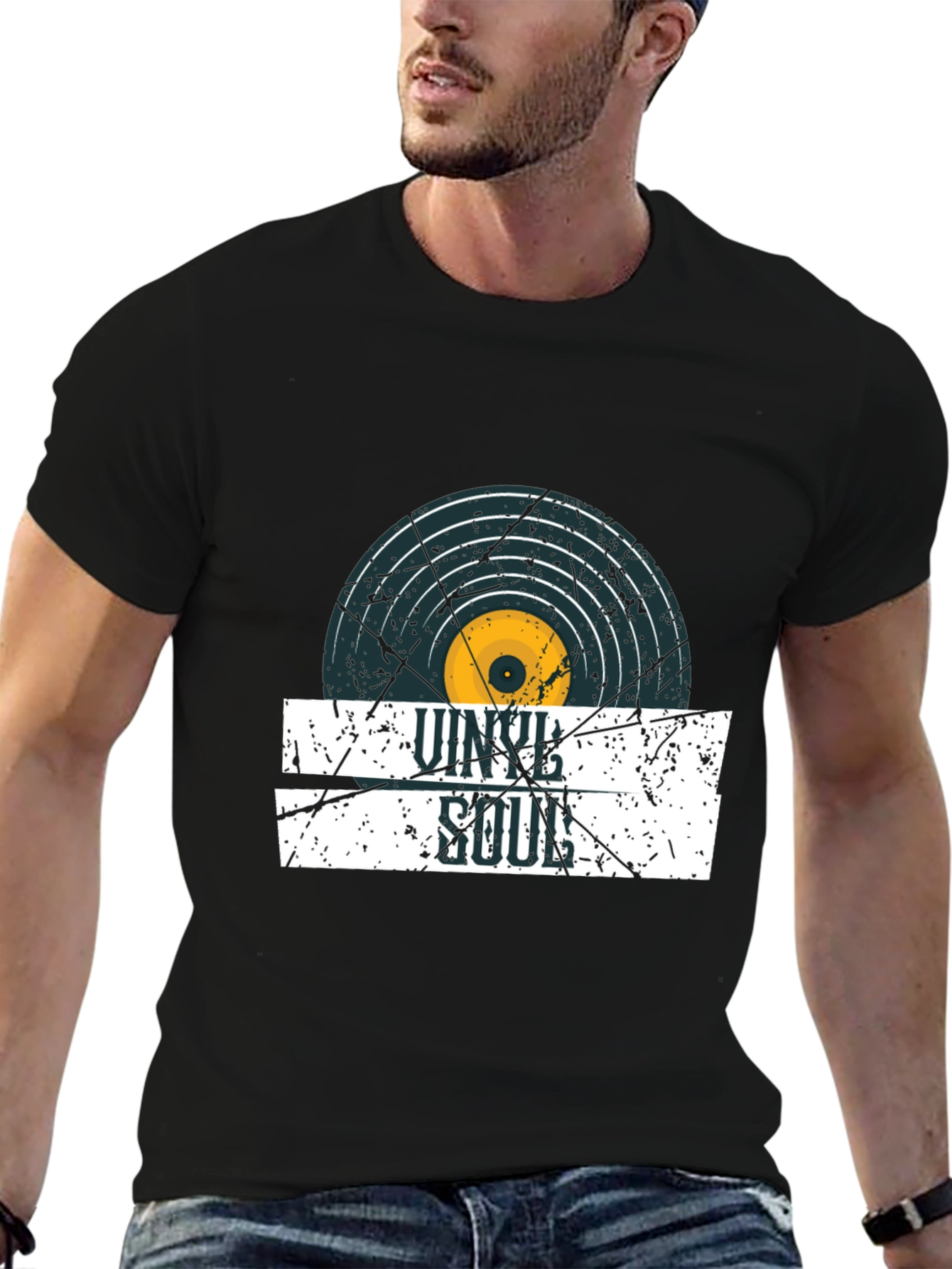 Vinyl Soul Graphic Tee - Retro Music Lover T-Shirt