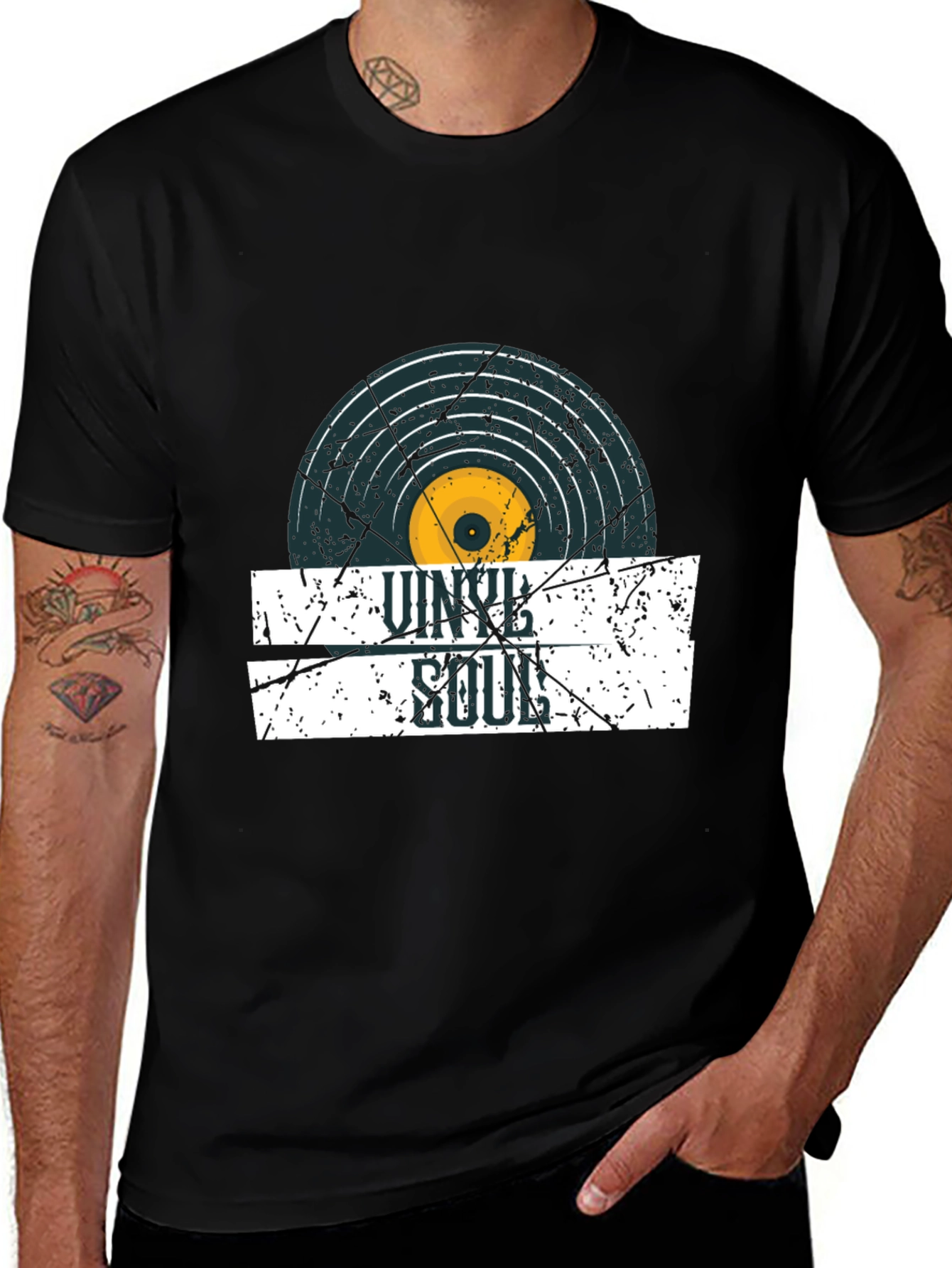 Vinyl Soul Graphic Tee - Retro Music Lover T-Shirt