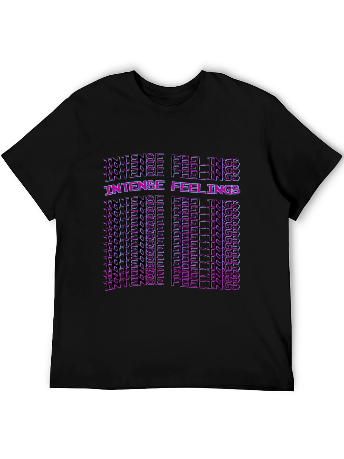 Intense Feelings Graphic Print Black T-Shirt