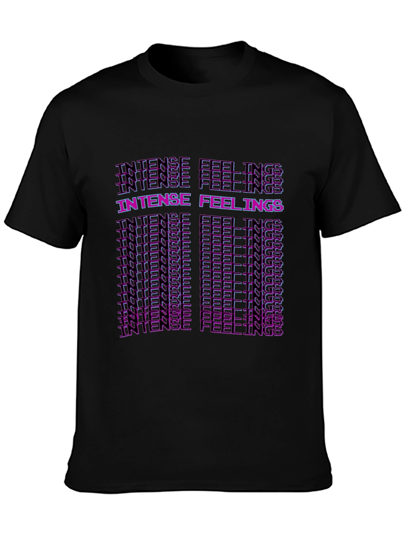 Intense Feelings Graphic Print Black T-Shirt