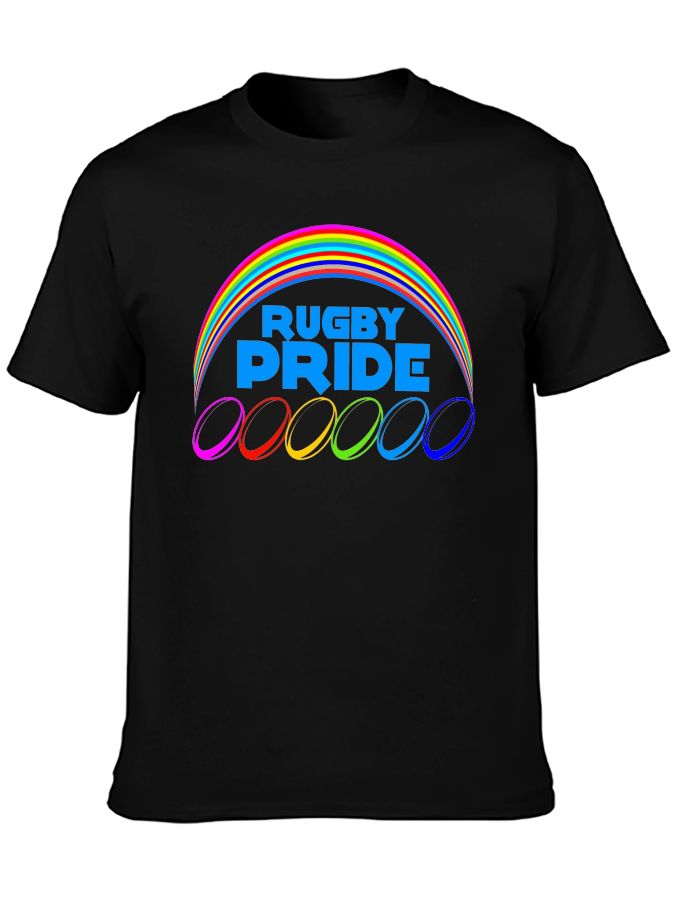 Rugby Pride T-Shirt - Rainbow Design