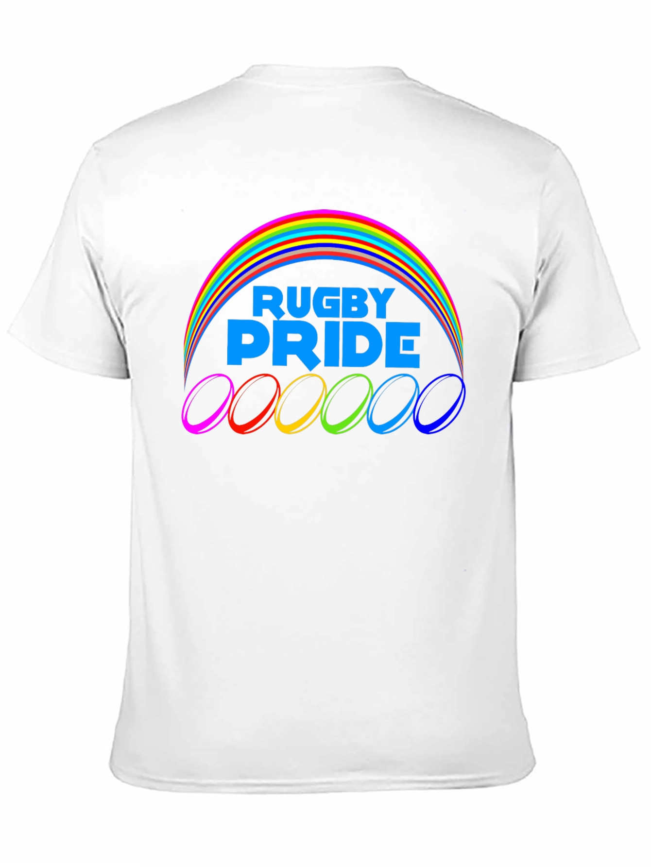 Rugby Pride T-Shirt - Rainbow Design