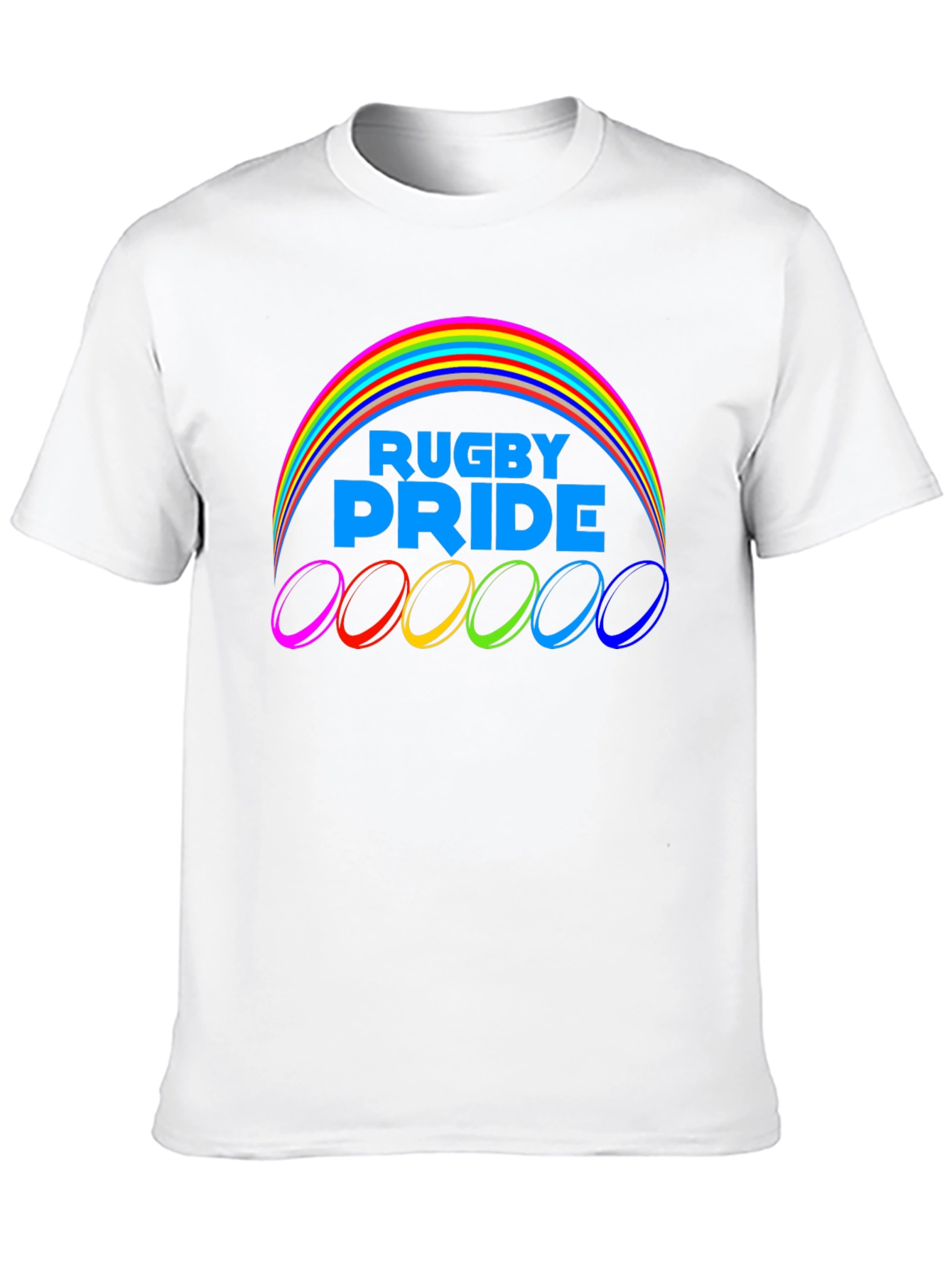 Rugby Pride T-Shirt - Rainbow Design