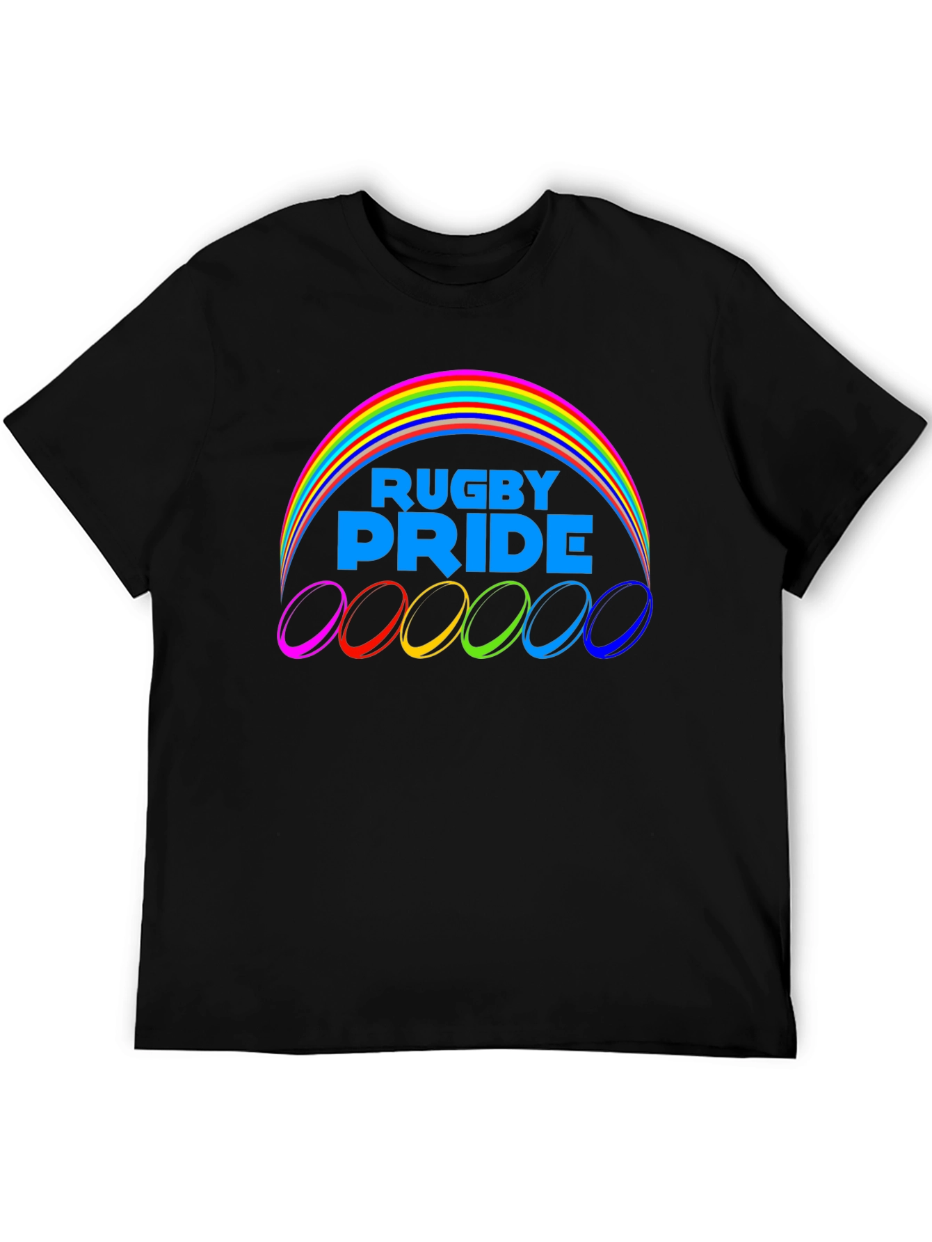 Rugby Pride T-Shirt - Rainbow Design