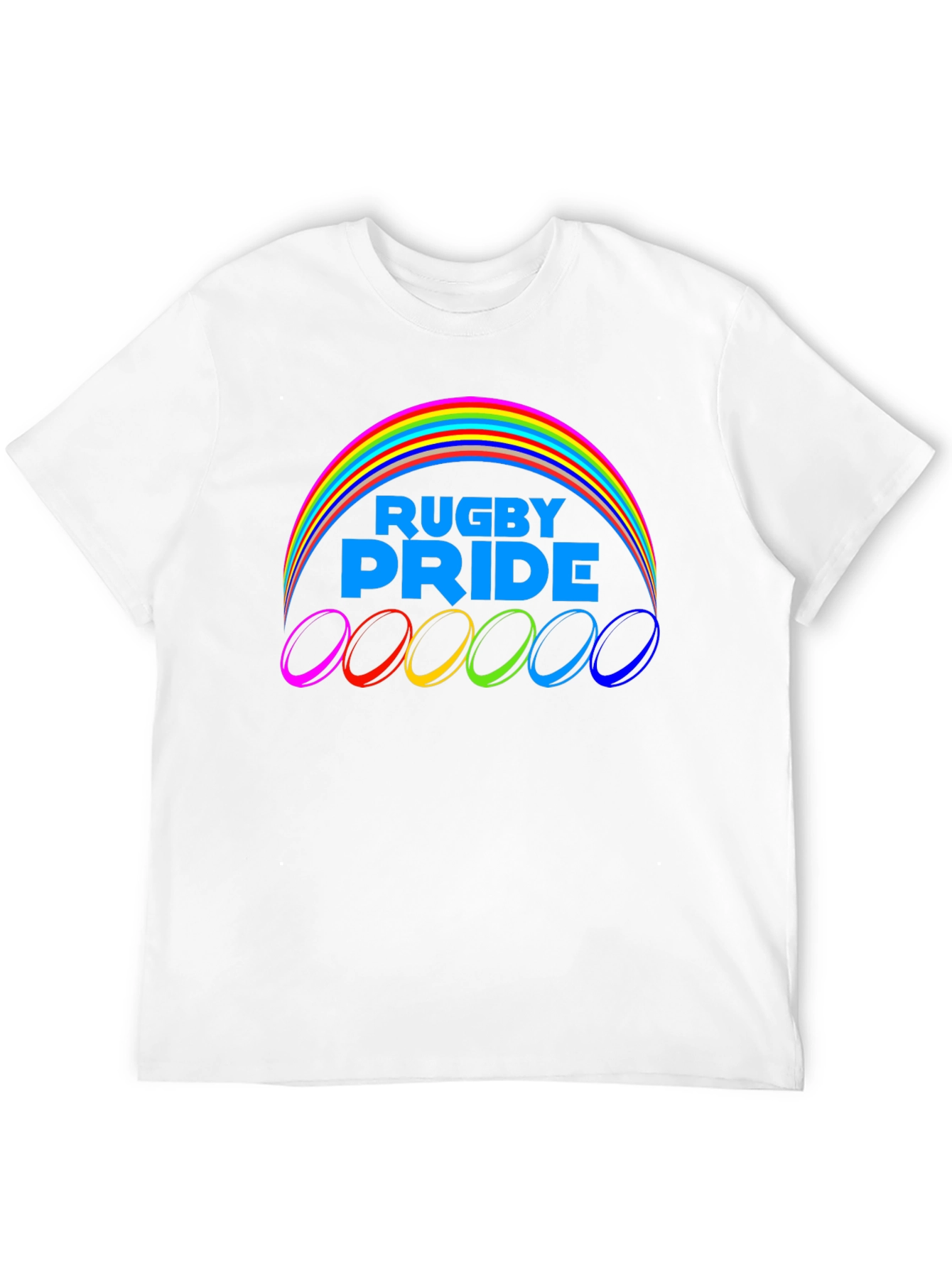 Rugby Pride T-Shirt - Rainbow Design