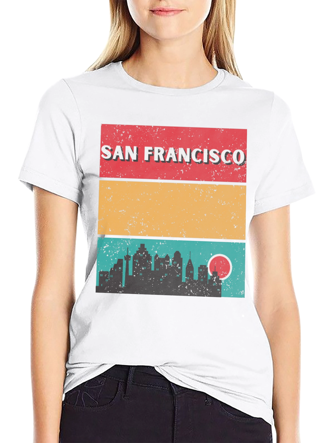 San Francisco Skyline Retro T-Shirt