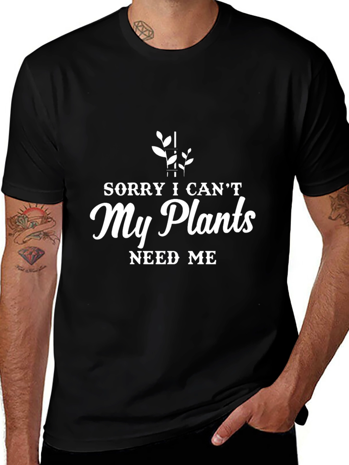 Plant Lover Graphic T-Shirt: Sorry I Cant