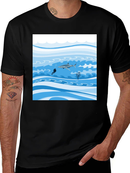 Black Shark Diver Graphic Tee
