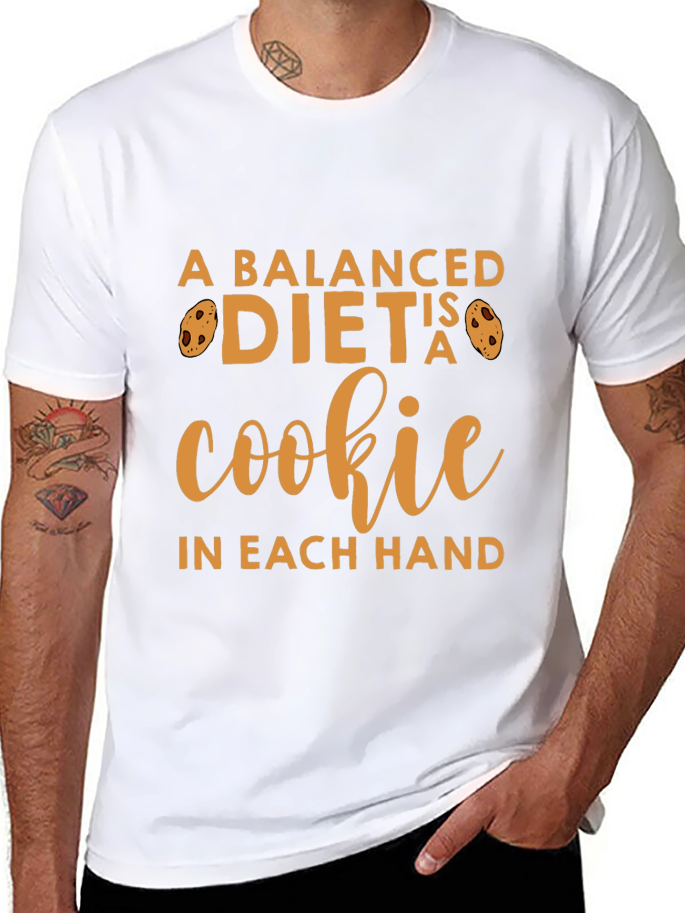 Funny Cookie Lover T-Shirt - Balanced Diet Design