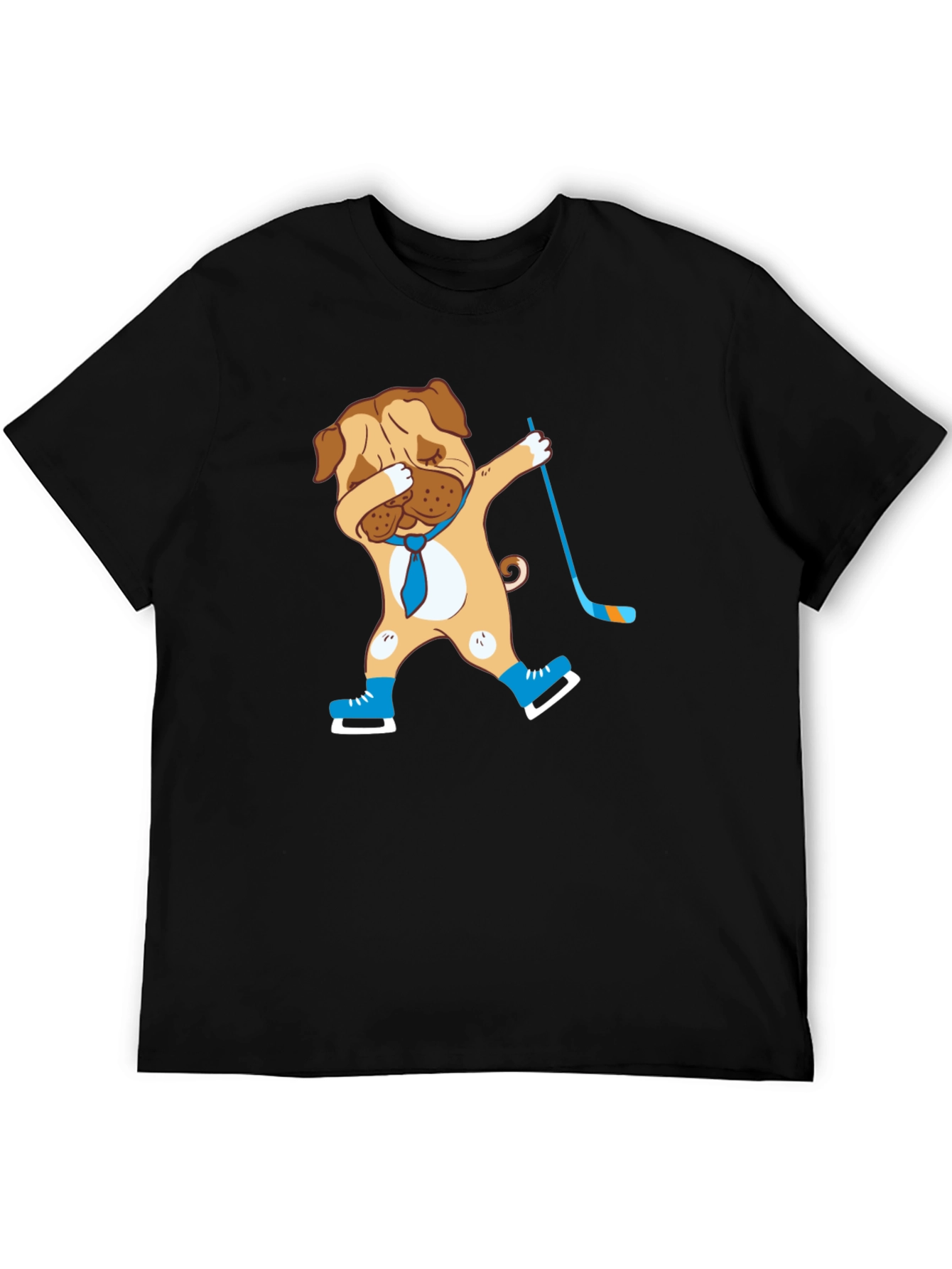 Dabbing Dog Hockey Player Graphic Tee