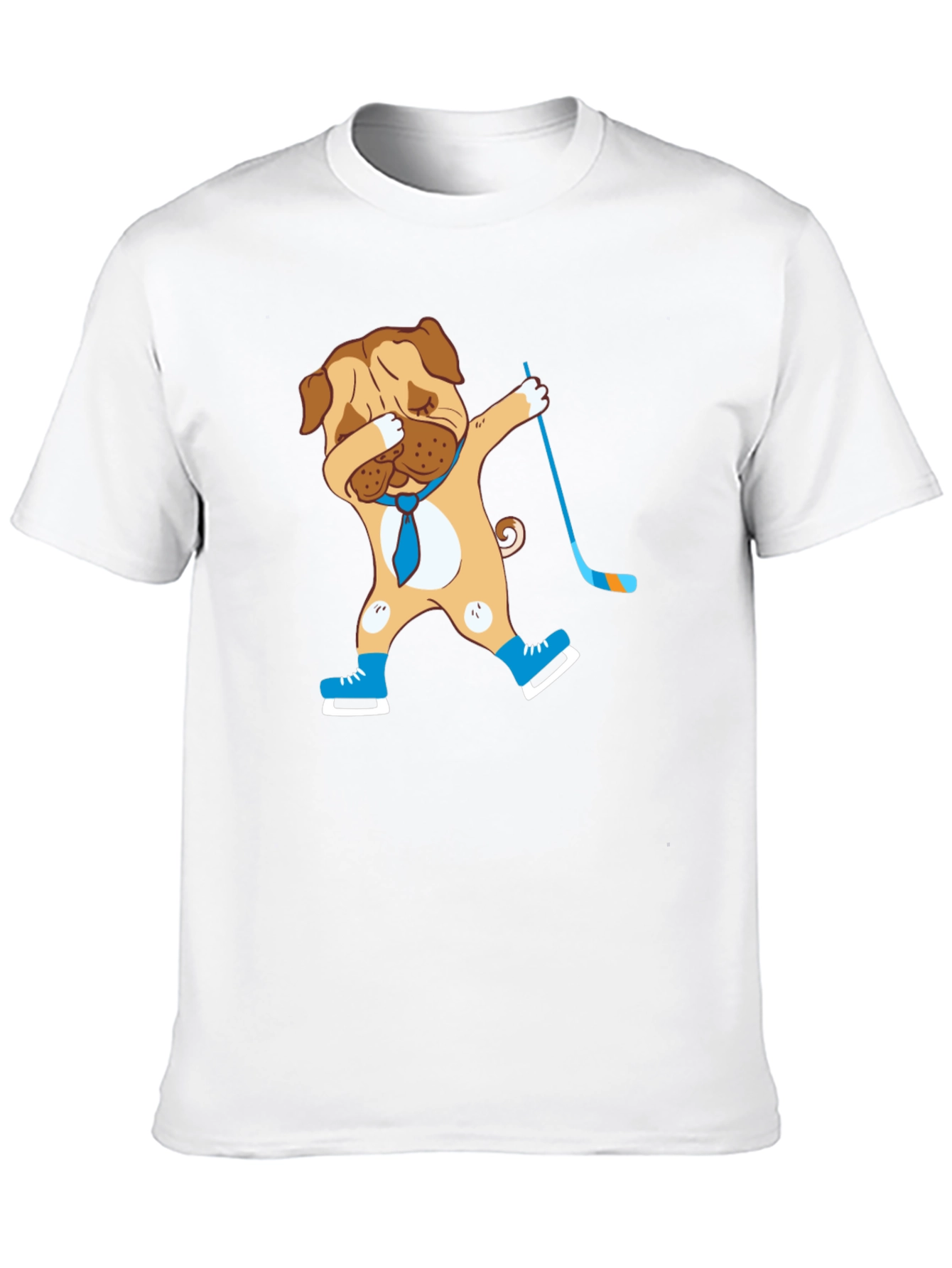 Dabbing Dog Hockey Player Graphic Tee