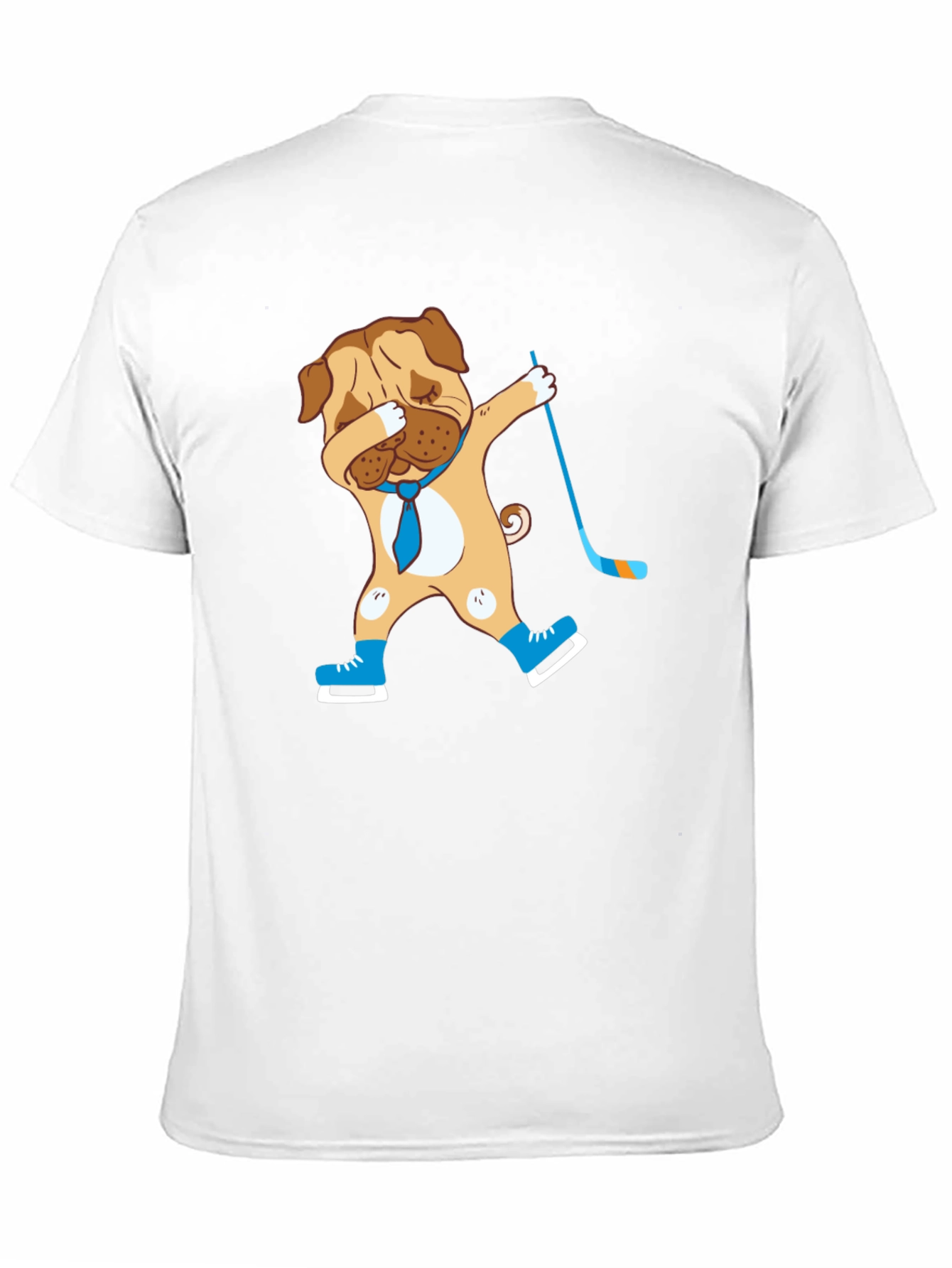 Dabbing Dog Hockey Player Graphic Tee