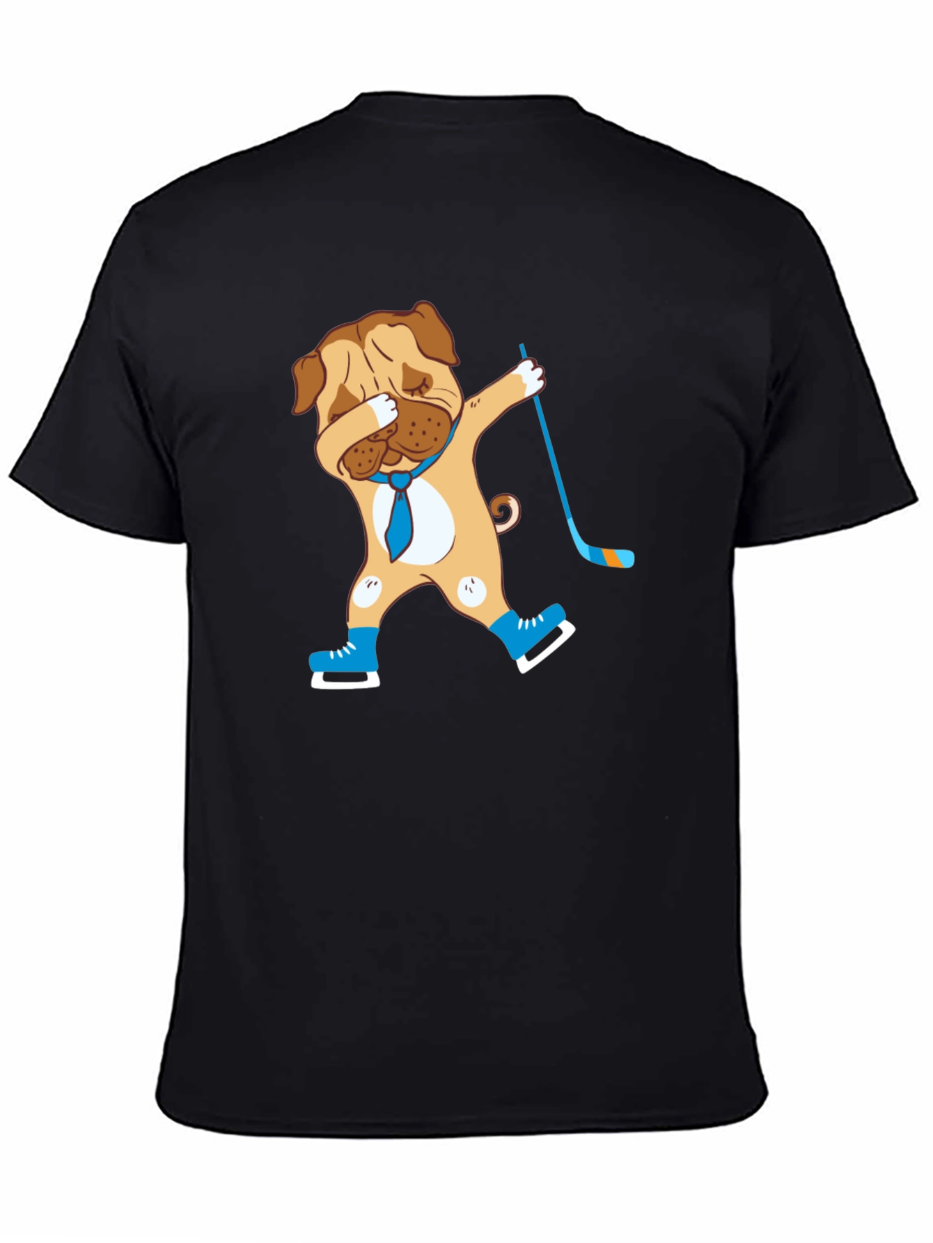 Dabbing Dog Hockey Player Graphic Tee