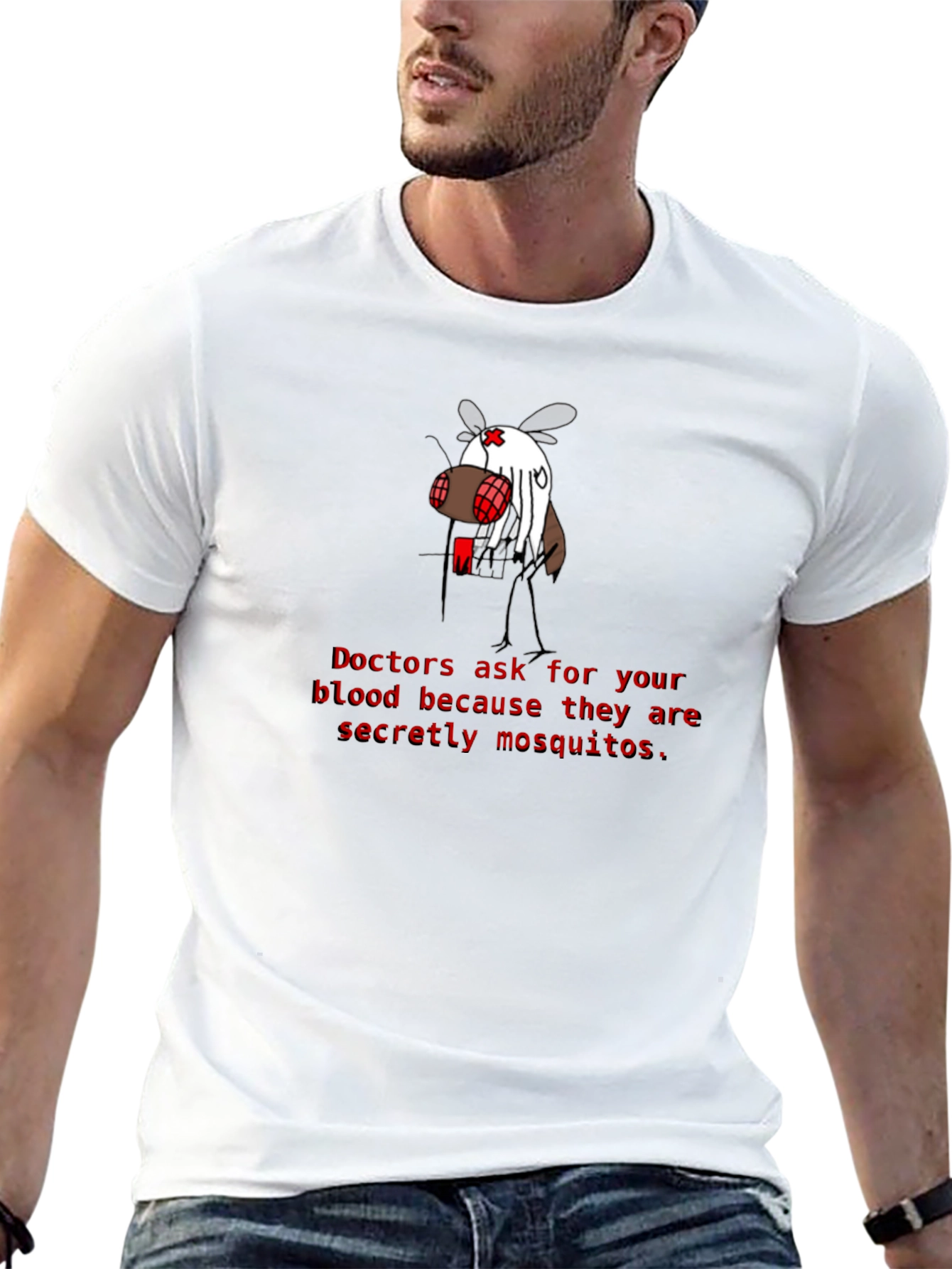 Funny Doctors Mosquitoes Graphic T-Shirt