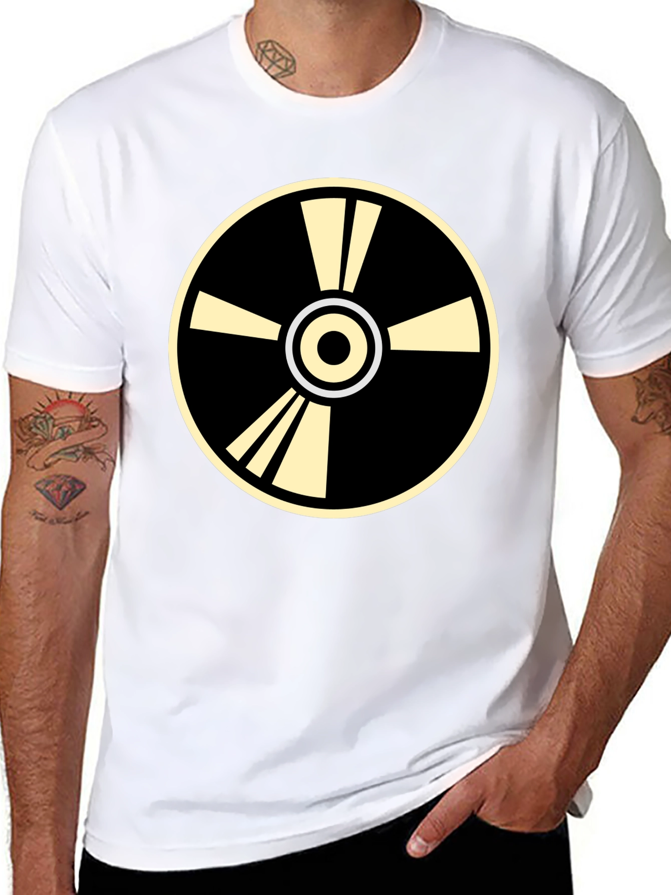 Geometric Graphic Tee - Stylish Circular Design