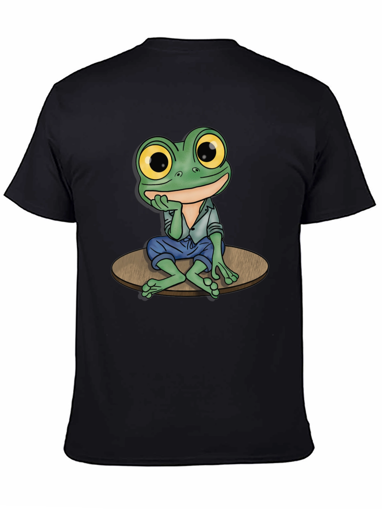 Frog Graphic Tee - Casual Black T-Shirt