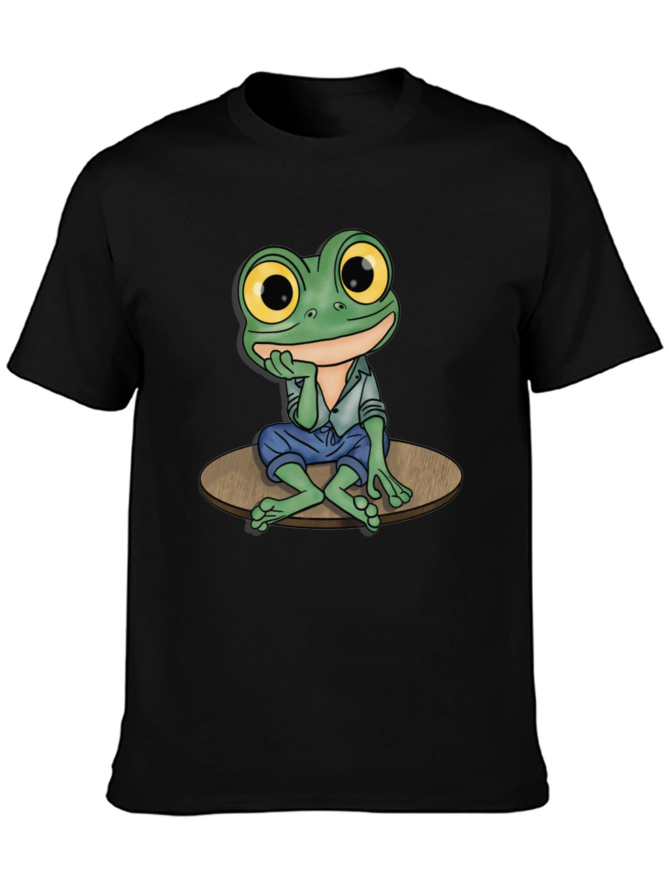 Frog Graphic Tee - Casual Black T-Shirt