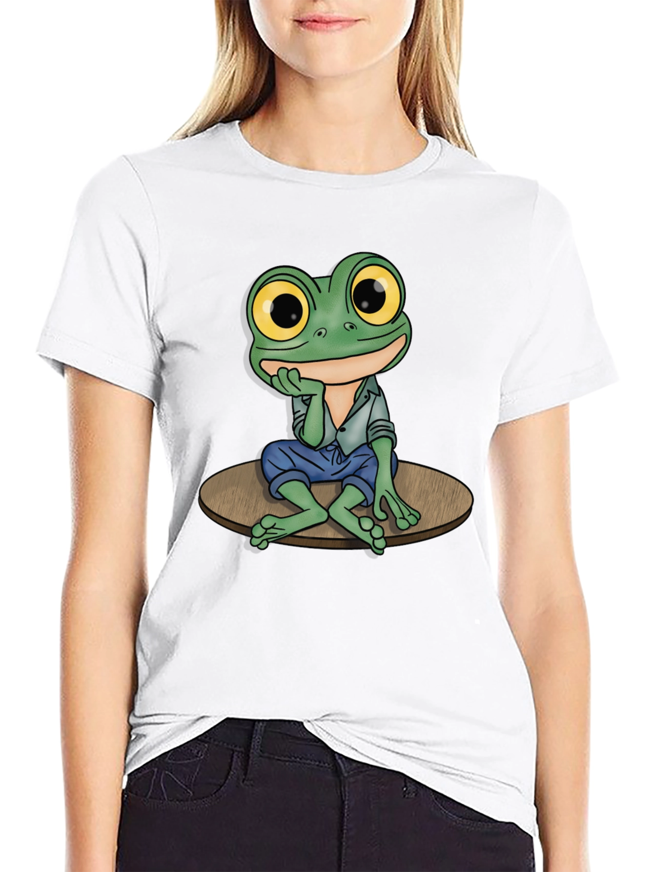 Frog Graphic Tee - Casual Black T-Shirt
