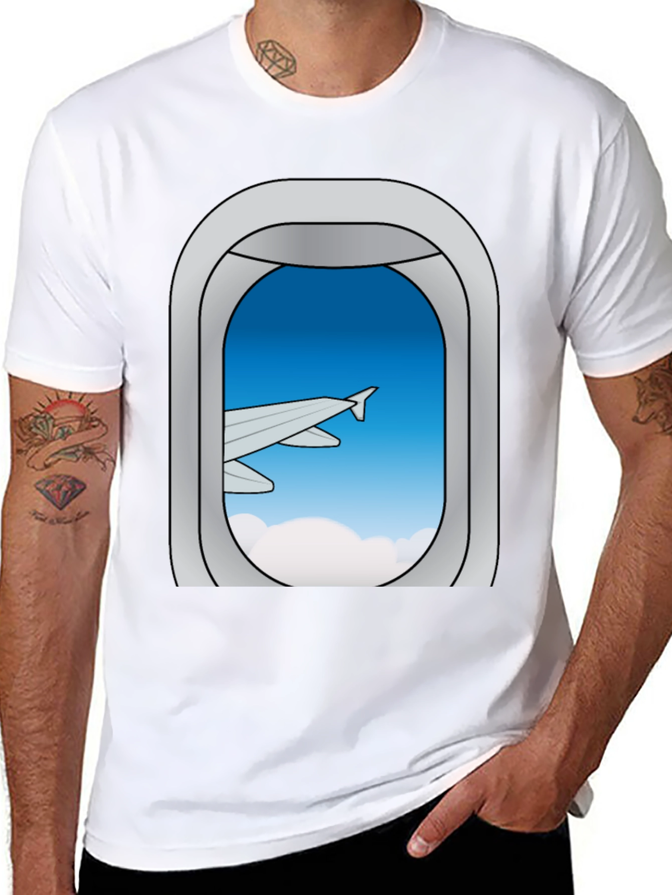 Airplane Window View Graphic Tee