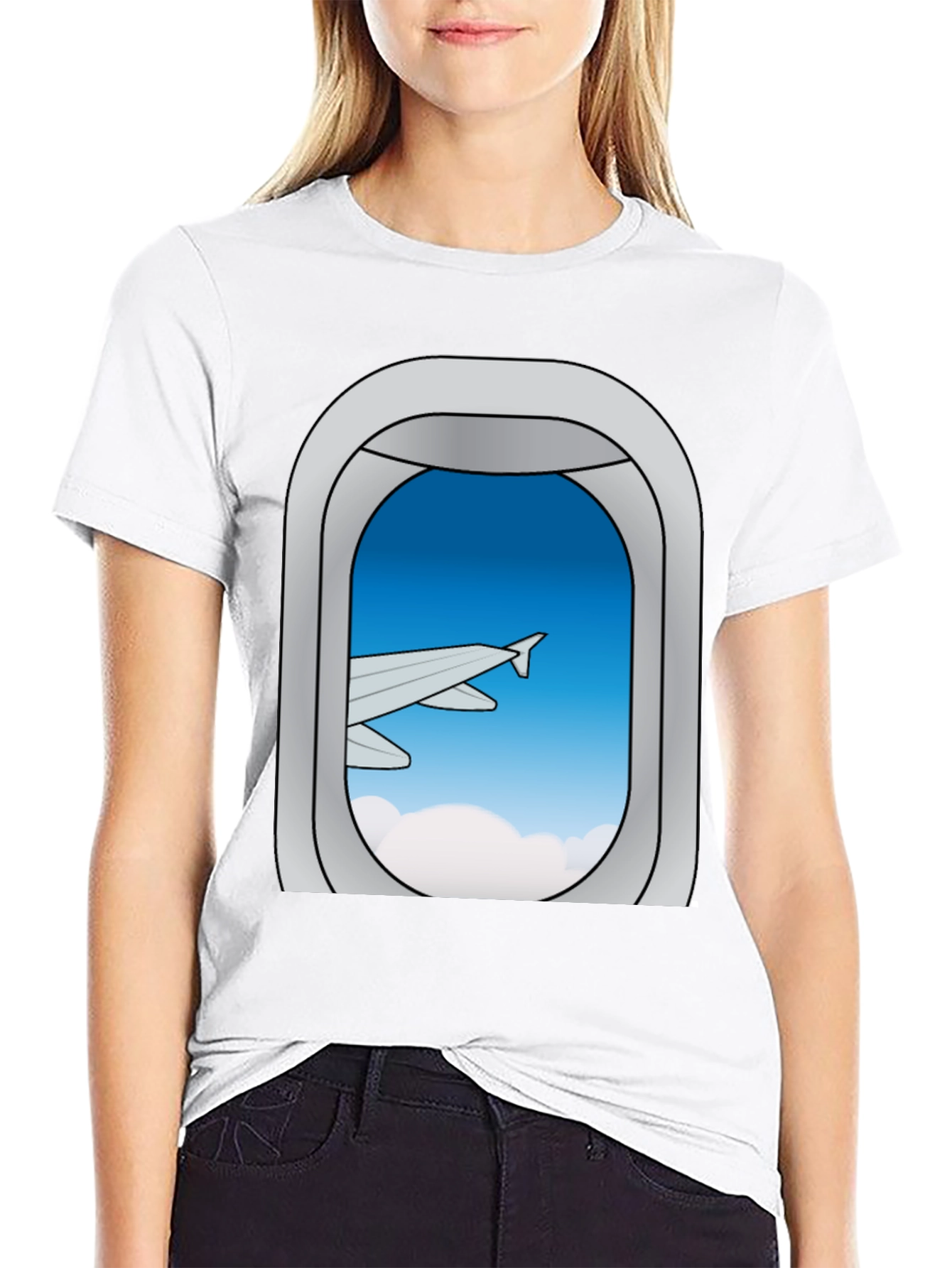 Airplane Window View Graphic Tee