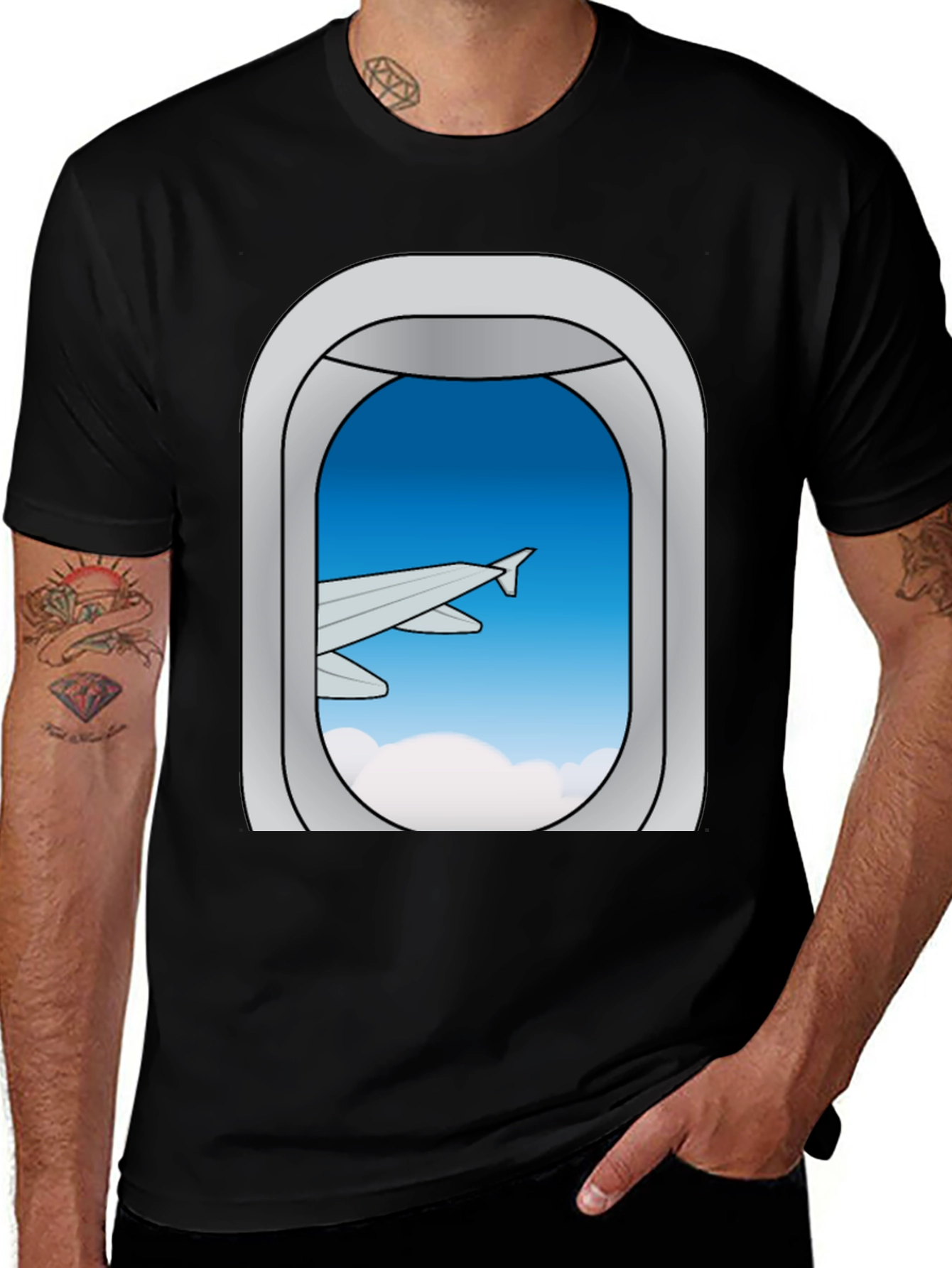 Airplane Window View Graphic Tee