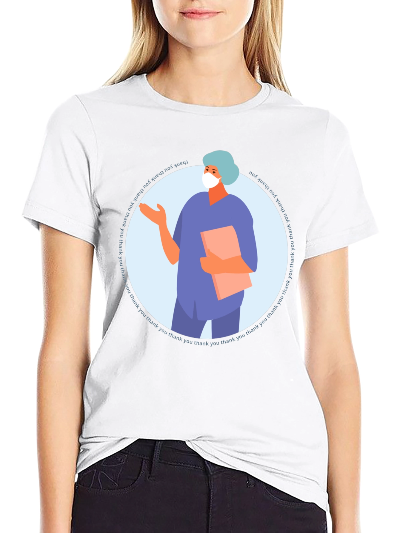 Thank You Healthcare Worker Graphic T-Shirt
