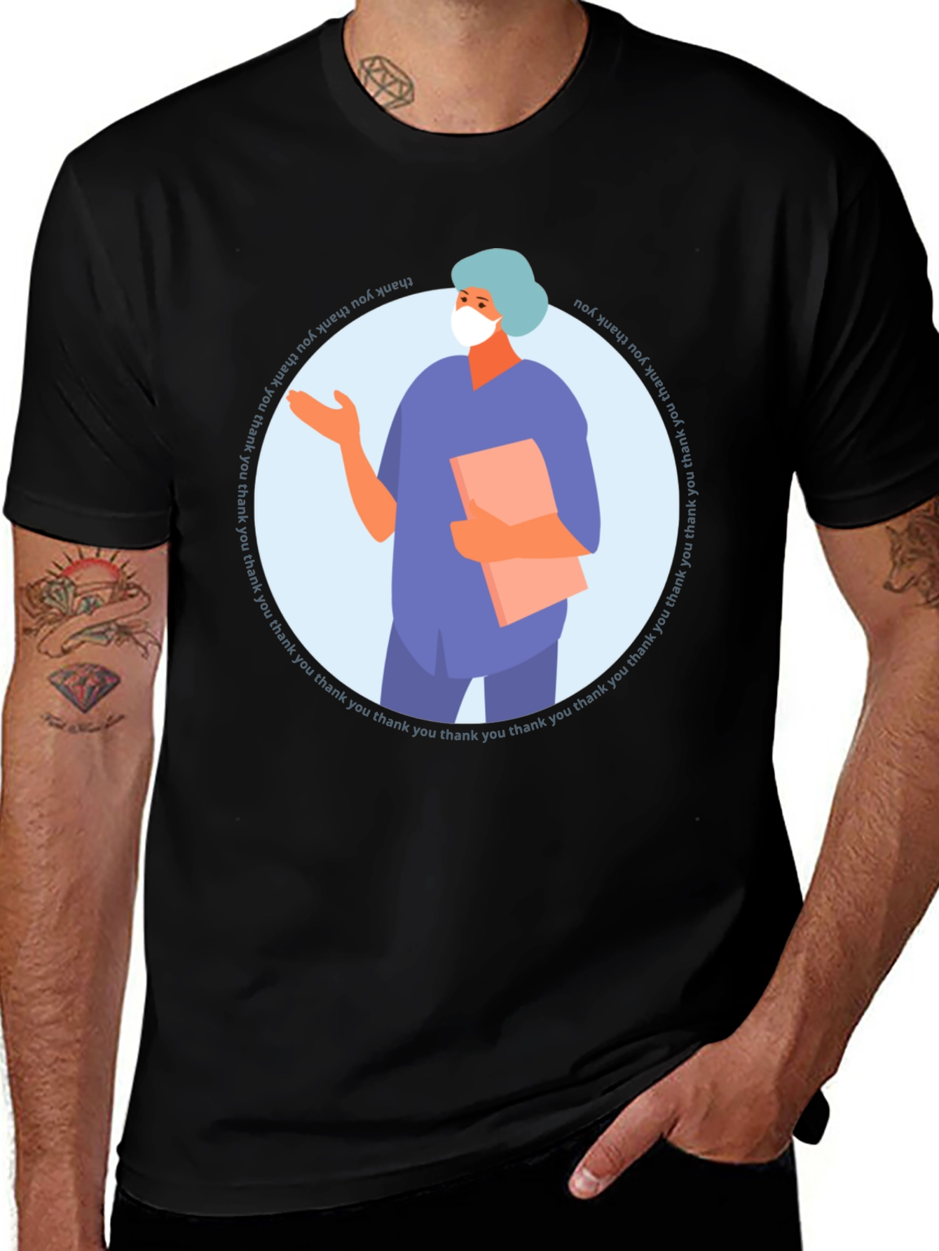 Thank You Healthcare Worker Graphic T-Shirt