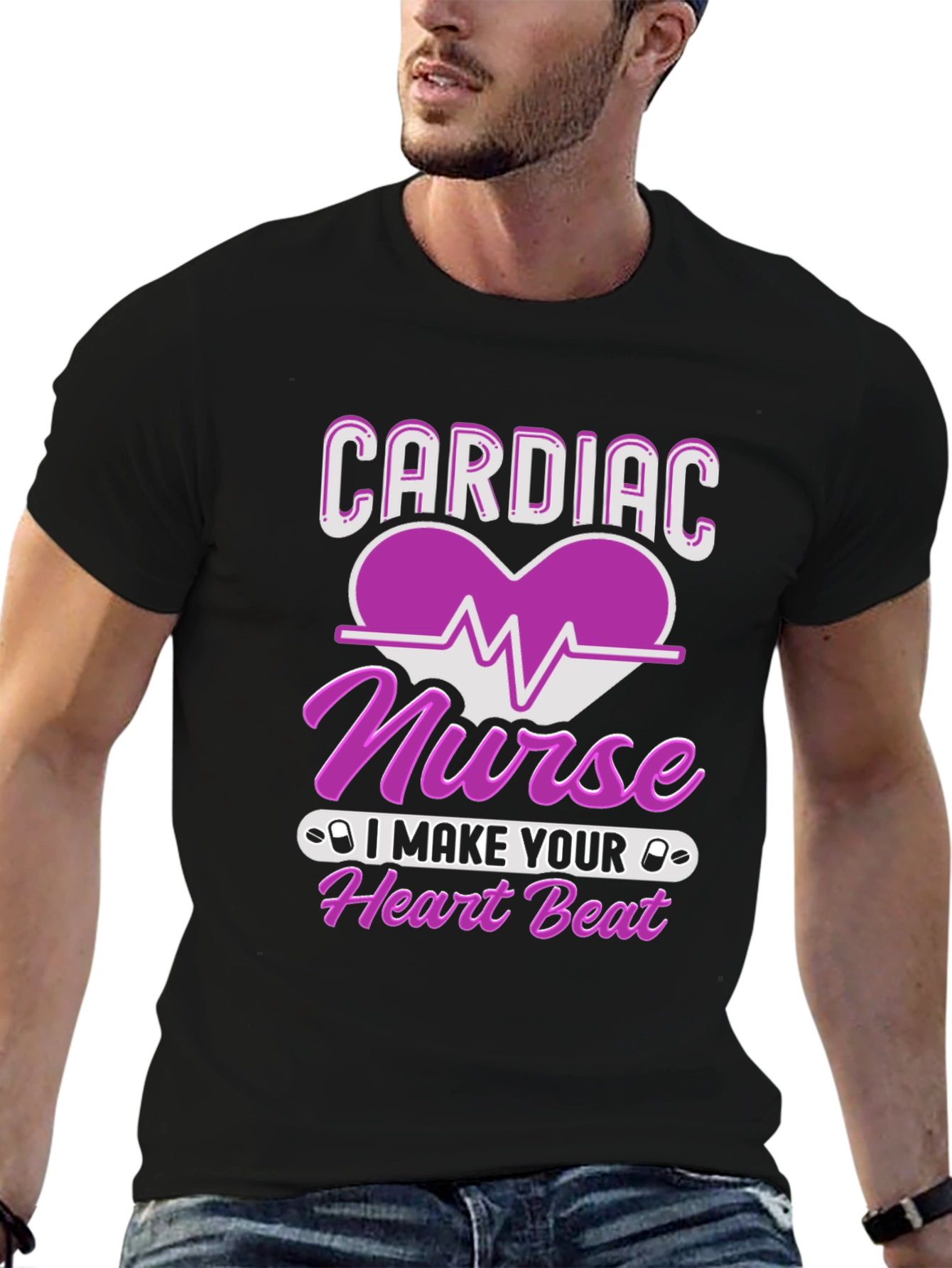 Cardiac Nurse Heartbeat T-Shirt