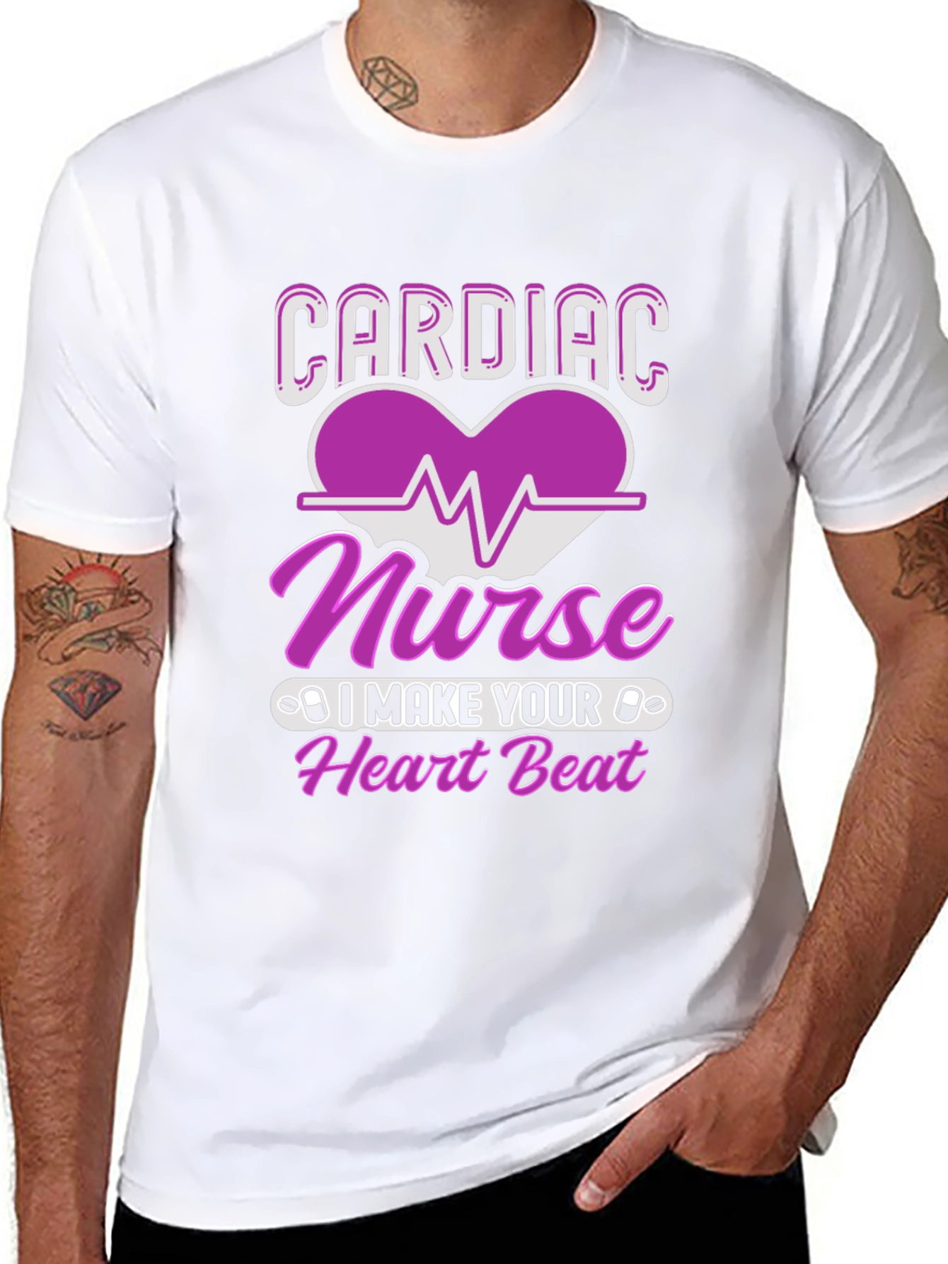 Cardiac Nurse Heartbeat T-Shirt