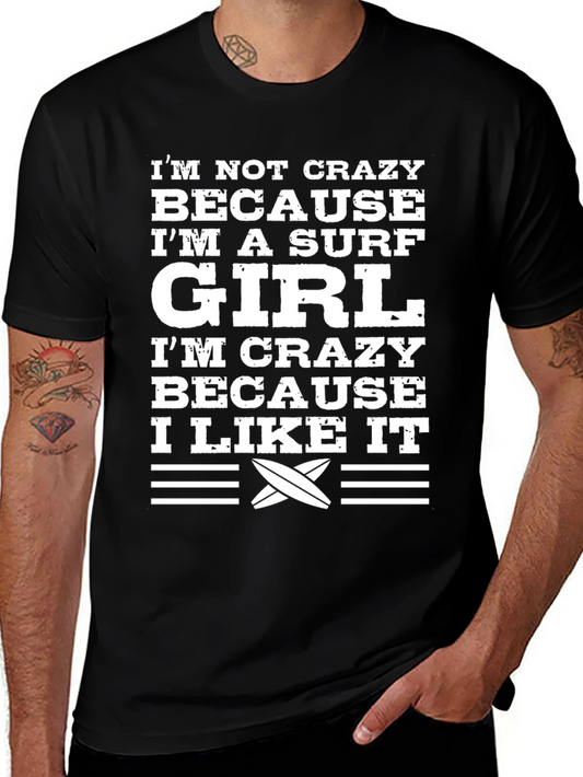 Surf Girl Graphic Tee - Crazy Because I Like It