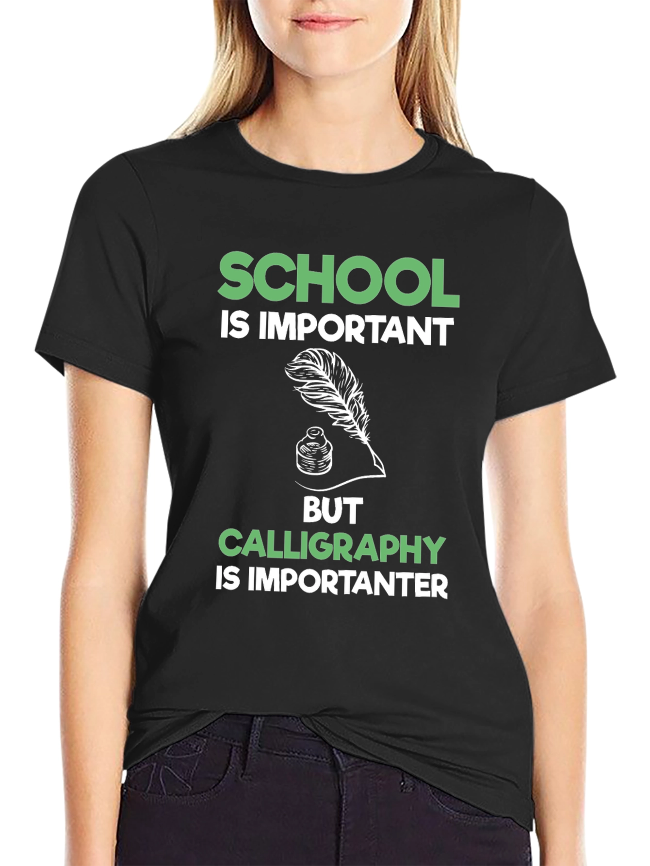 Calligraphy is Importanter T-Shirt - Funny School Tee
