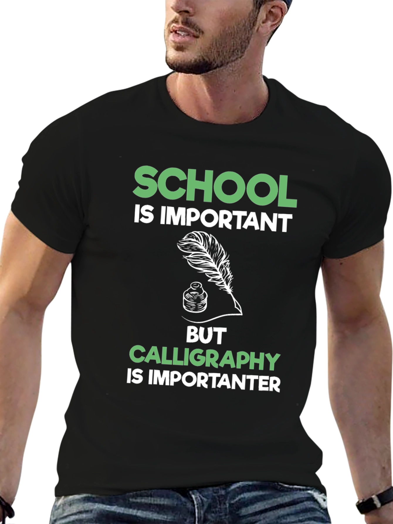 Calligraphy is Importanter T-Shirt - Funny School Tee