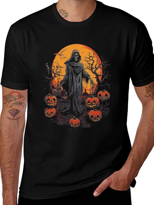 Halloween Grim Reaper Pumpkin T-Shirt