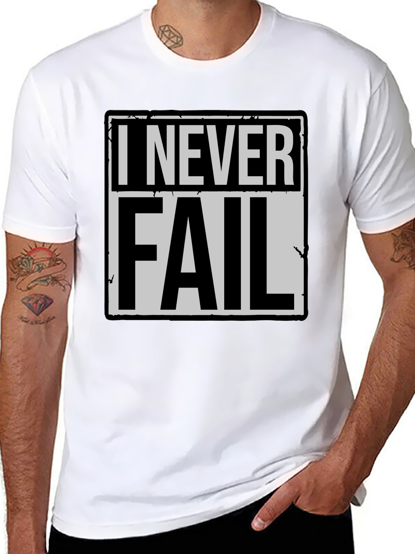 I Never Fail Graphic Tee - Bold Statement T-Shirt