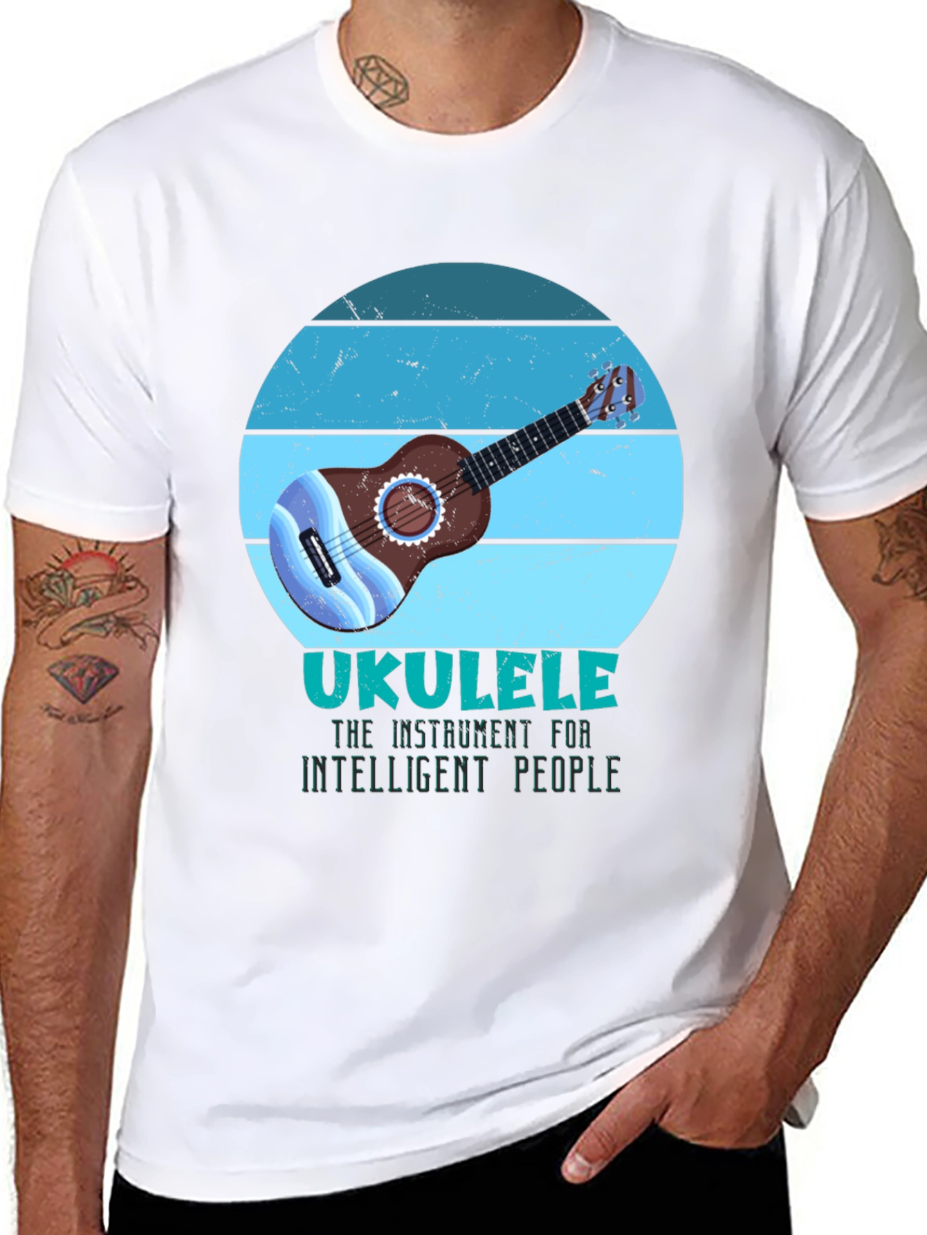 Ukulele Intelligent People Graphic Tee