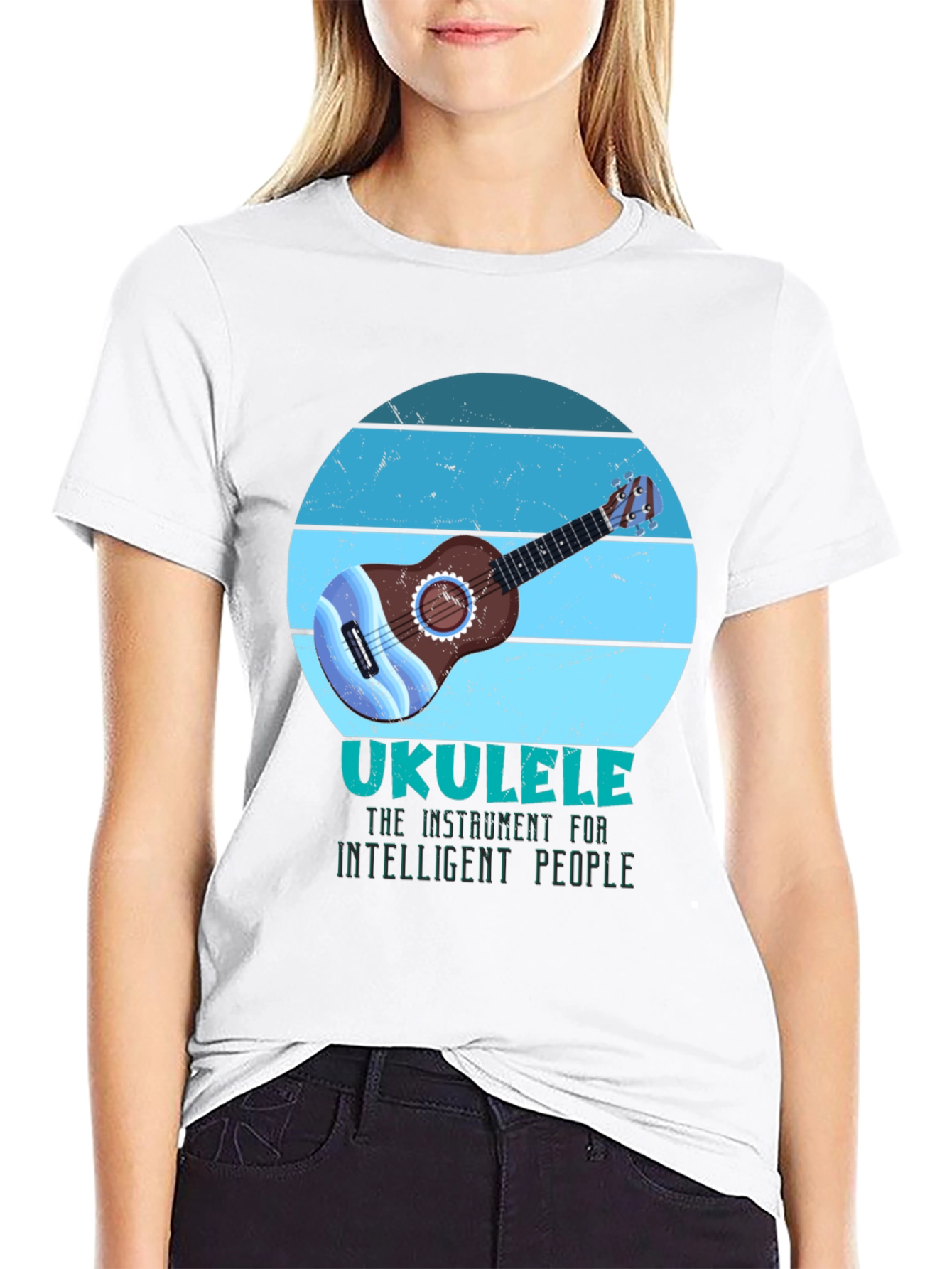 Ukulele Intelligent People Graphic Tee
