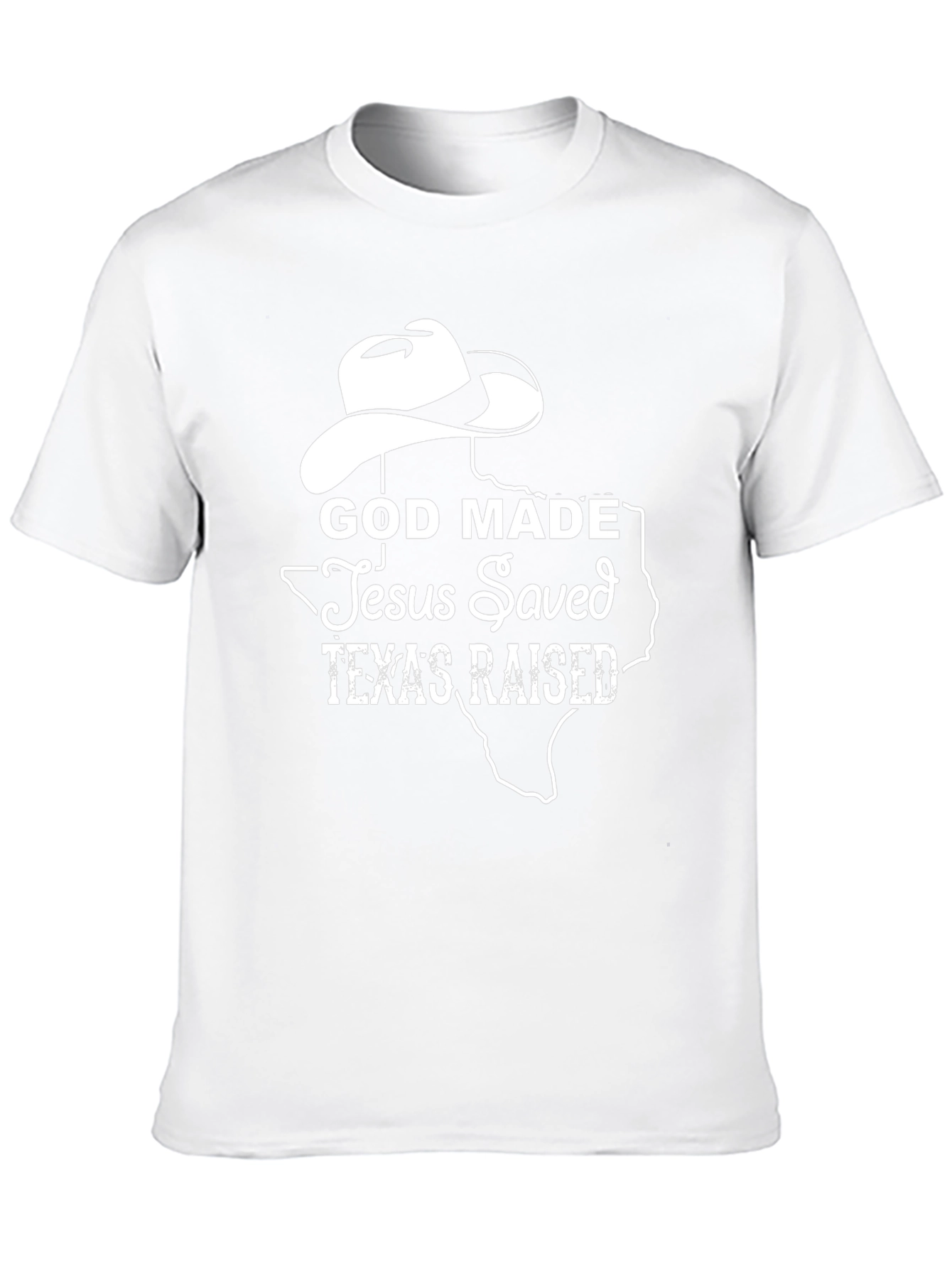 God Made Texas Raised Graphic Tee