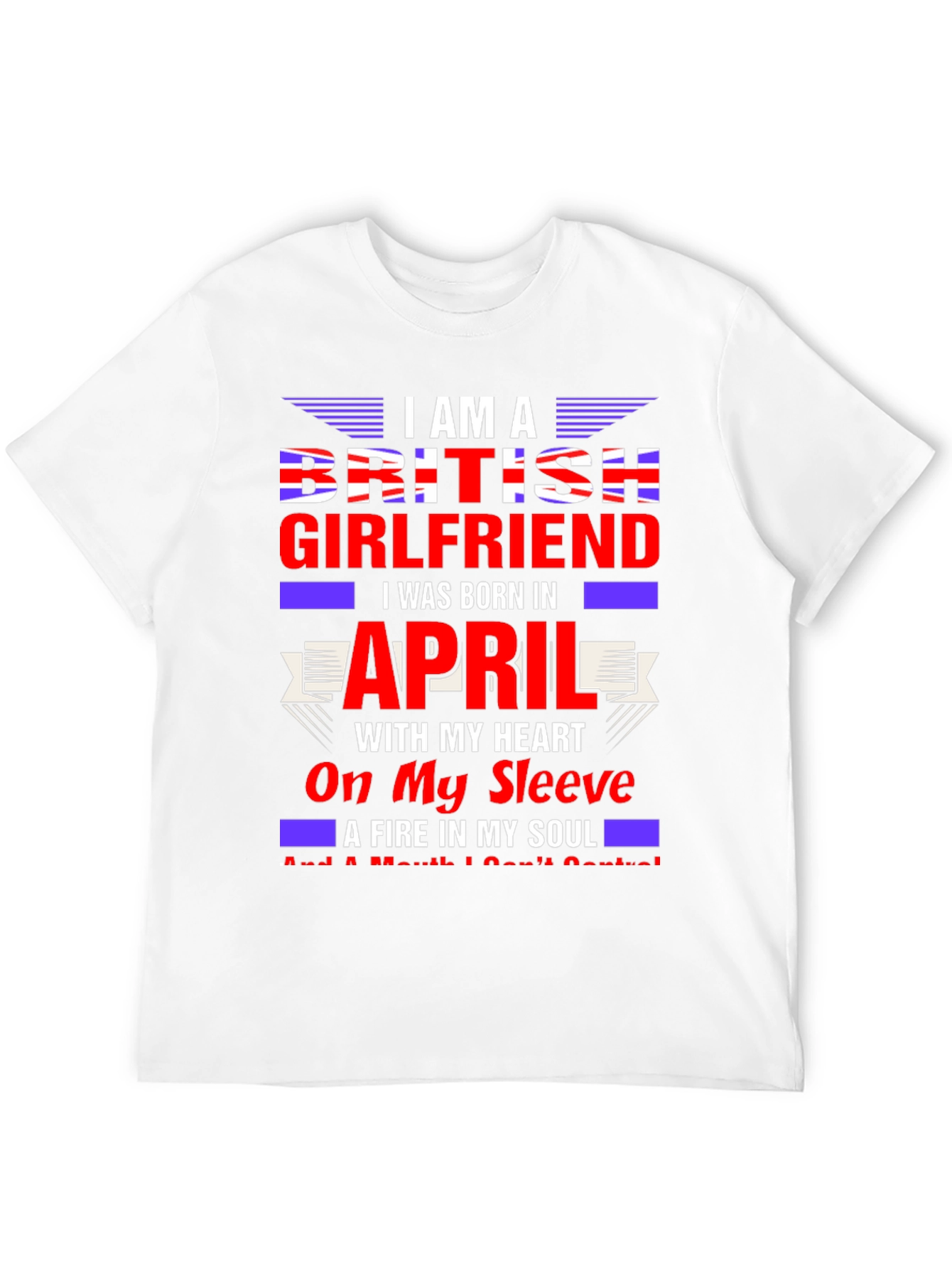 British Girlfriend April Birthday T-Shirt