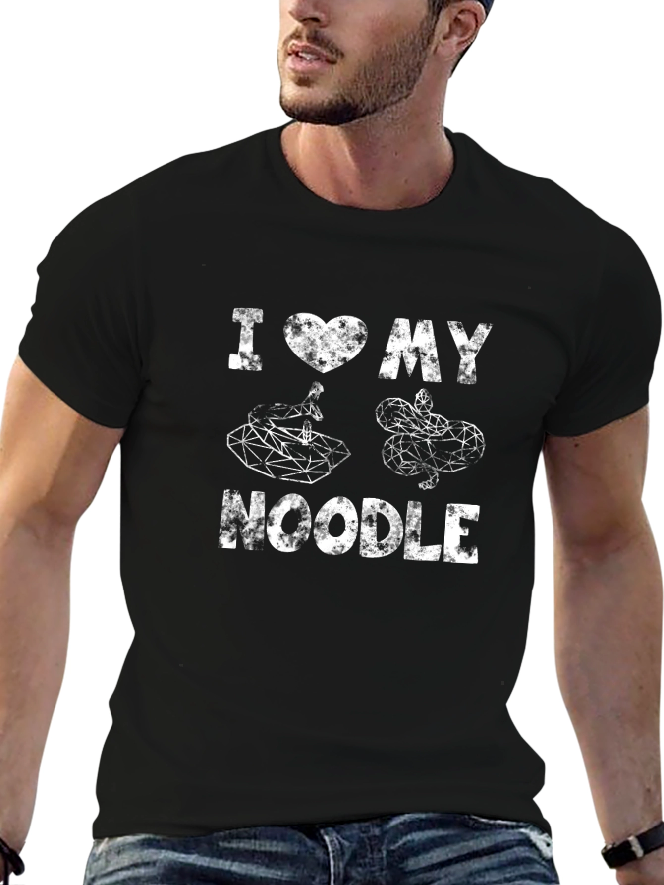 I Love My Noodle Snake Graphic T-Shirt