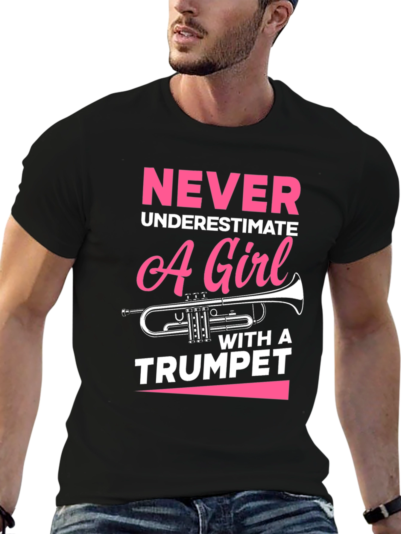 Never Underestimate Trumpet Girl T-Shirt
