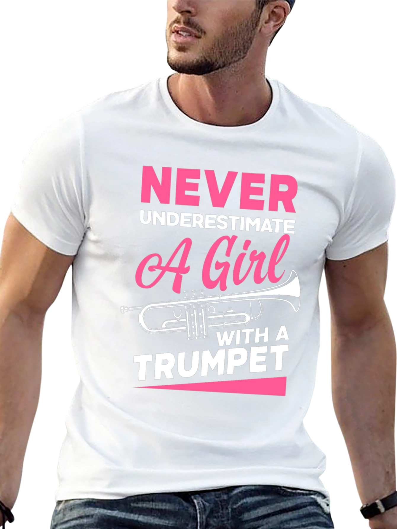 Never Underestimate Trumpet Girl T-Shirt